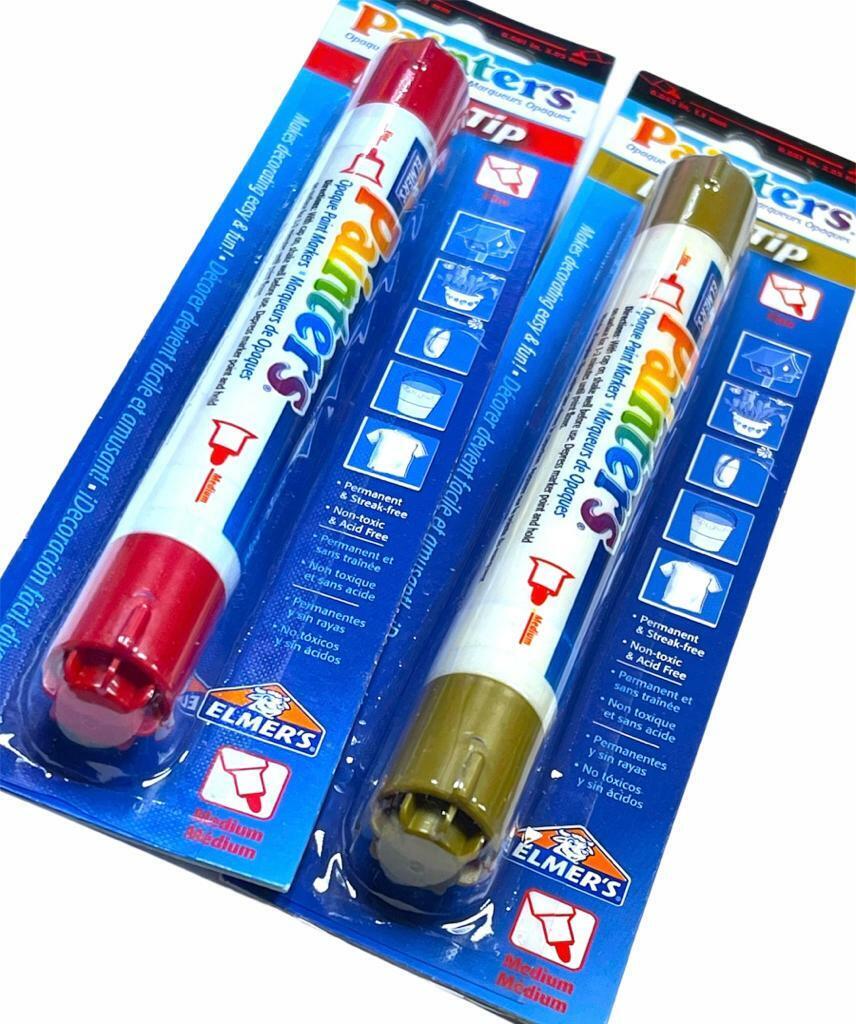 Beclen Harp NEW Elmer's Dual Tip Painters Fine and Medium Point Opaque Paint Marker