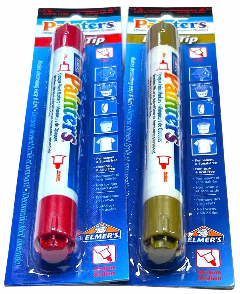 Beclen Harp NEW Elmer's Dual Tip Painters Fine and Medium Point Opaque Paint Marker