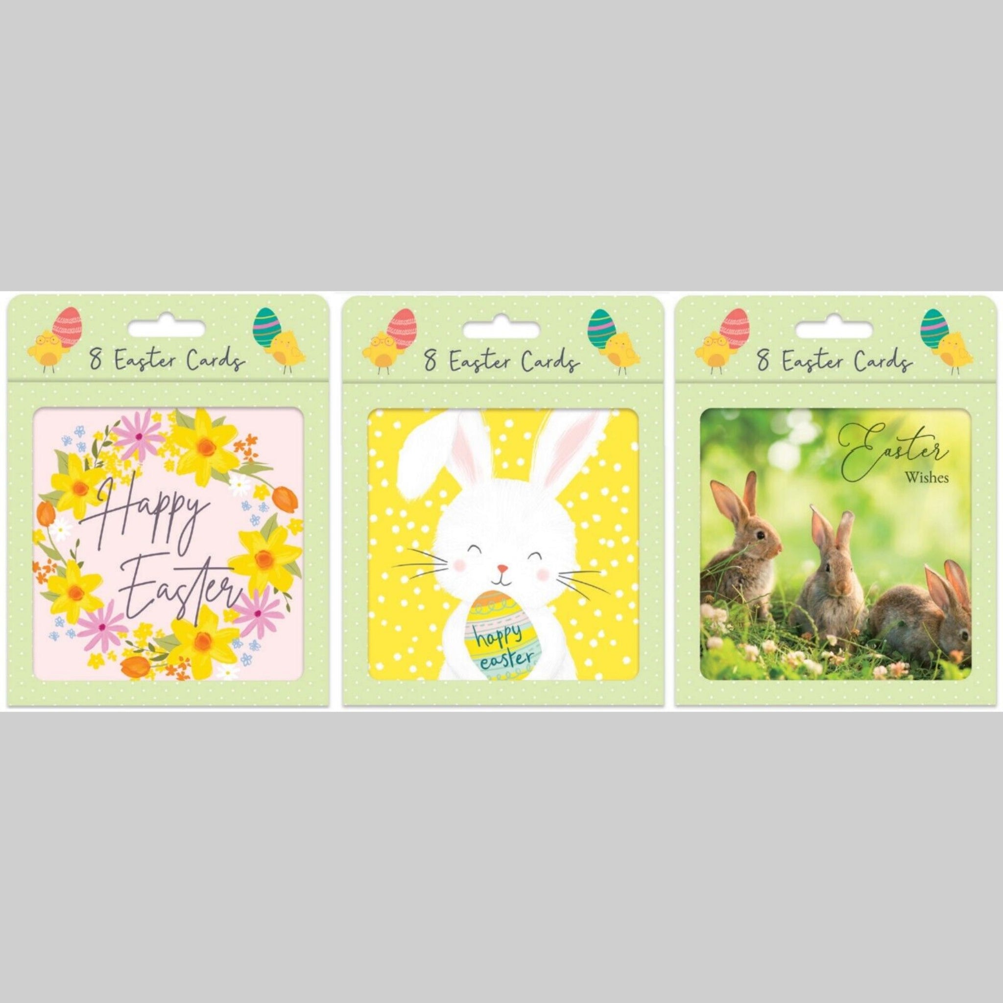 Beclen Harp Pack Of 8 Traditional Luxury Easter Multiple Print Cards With Envelopes-Perfect Greeting Cards For Easter