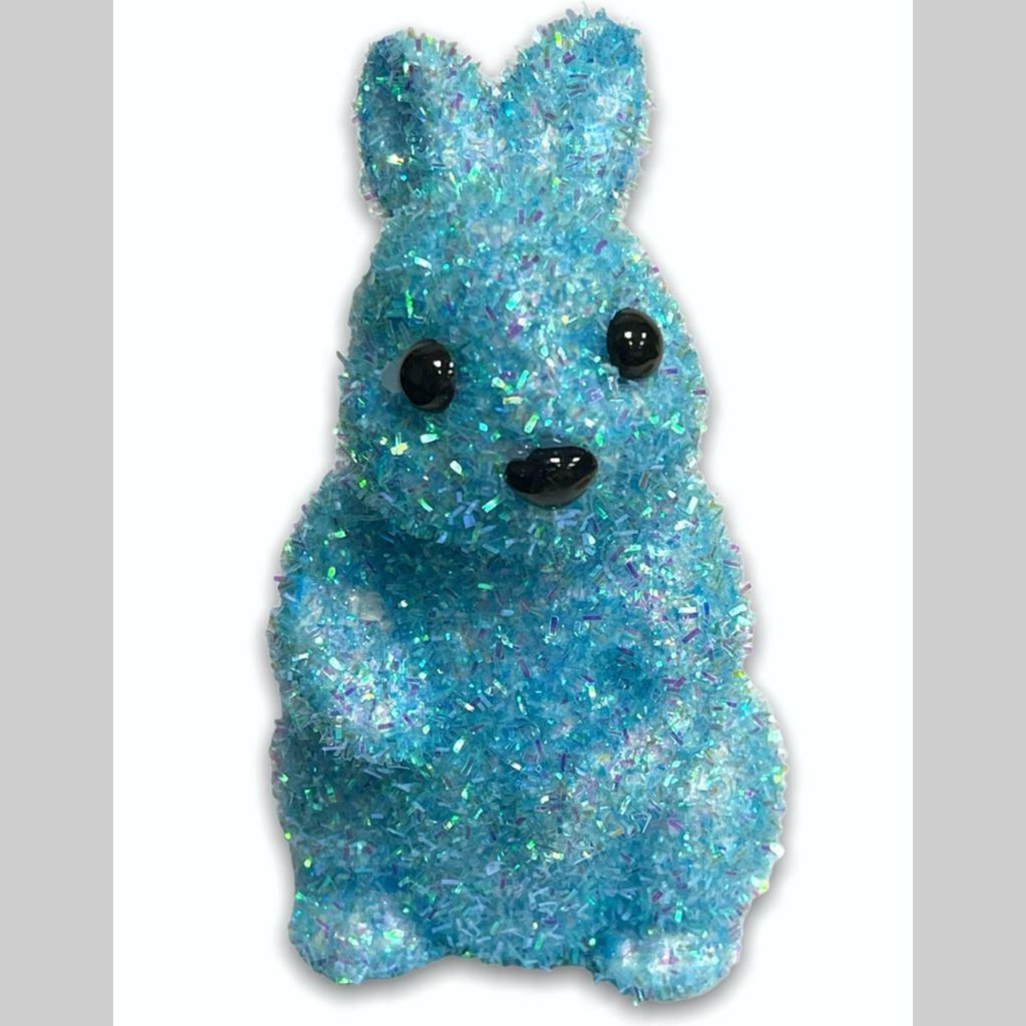 Beclen Harp 6" Easter Tinsel Shimmer/Glitter Bunny/Rabbit With Mini Carrot Party/Desk Decoration-Perfect For Easter Gift