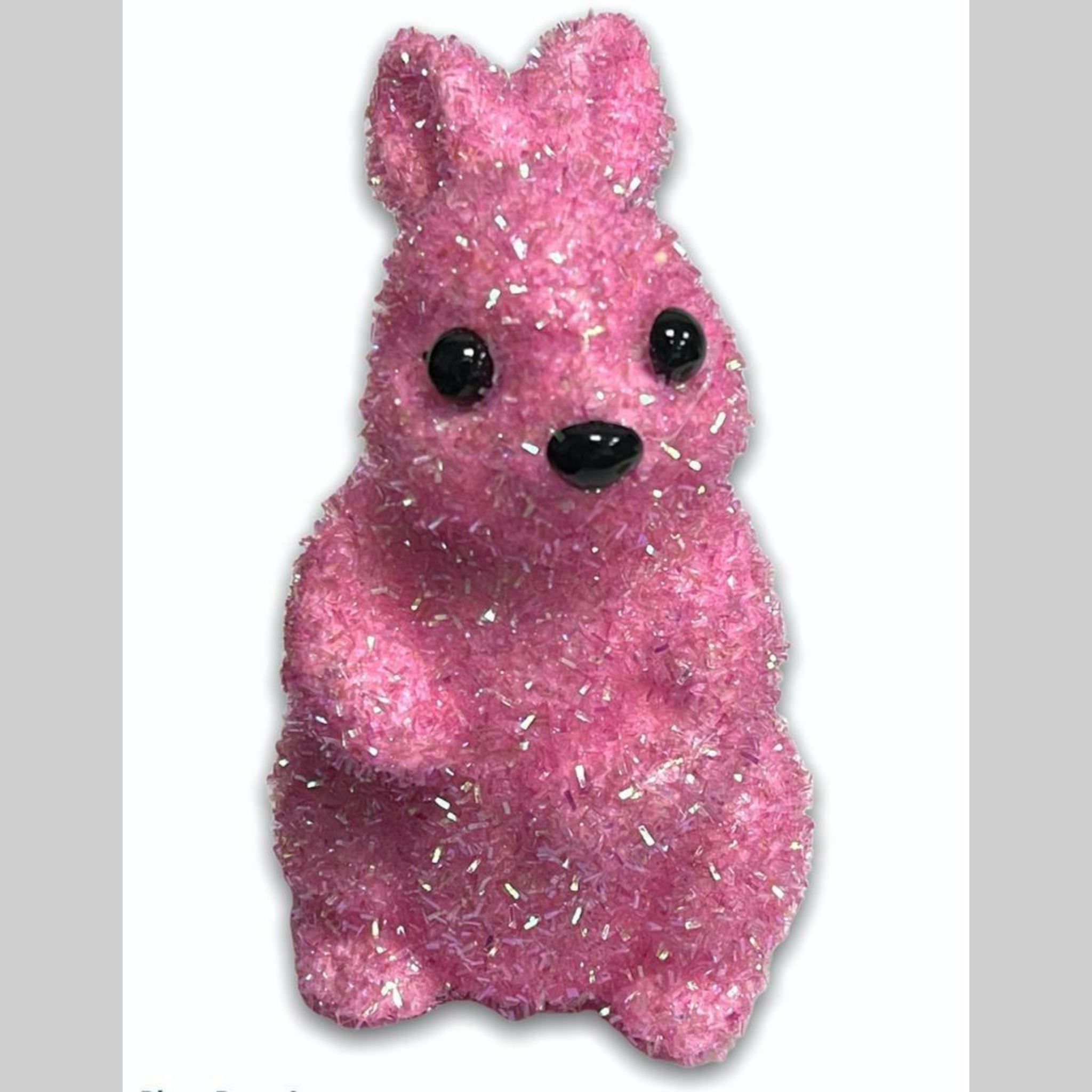 Beclen Harp 6" Easter Tinsel Shimmer/Glitter Bunny/Rabbit With Mini Carrot Party/Desk Decoration-Perfect For Easter Gift