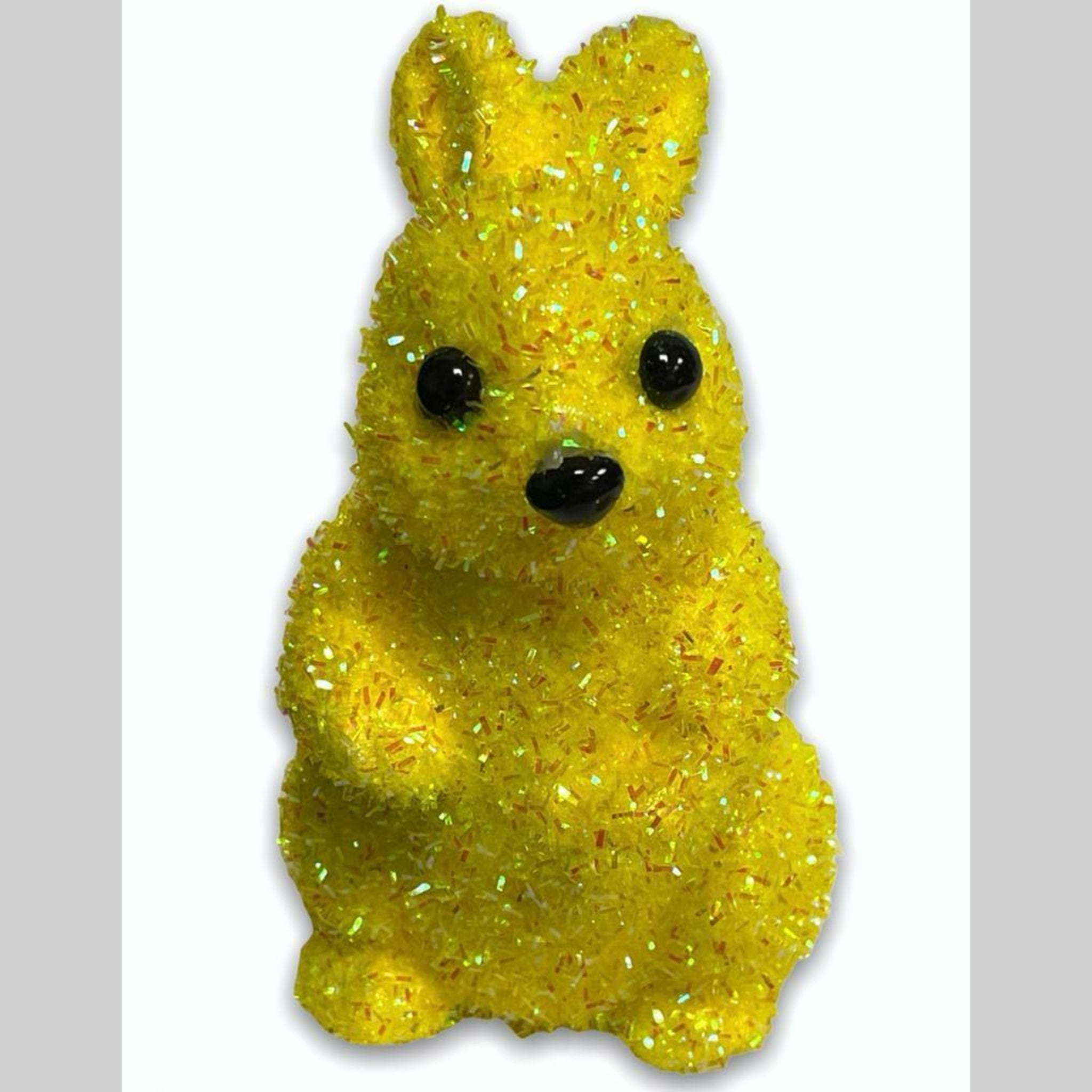 Beclen Harp 6" Easter Tinsel Shimmer/Glitter Bunny/Rabbit With Mini Carrot Party/Desk Decoration-Perfect For Easter Gift