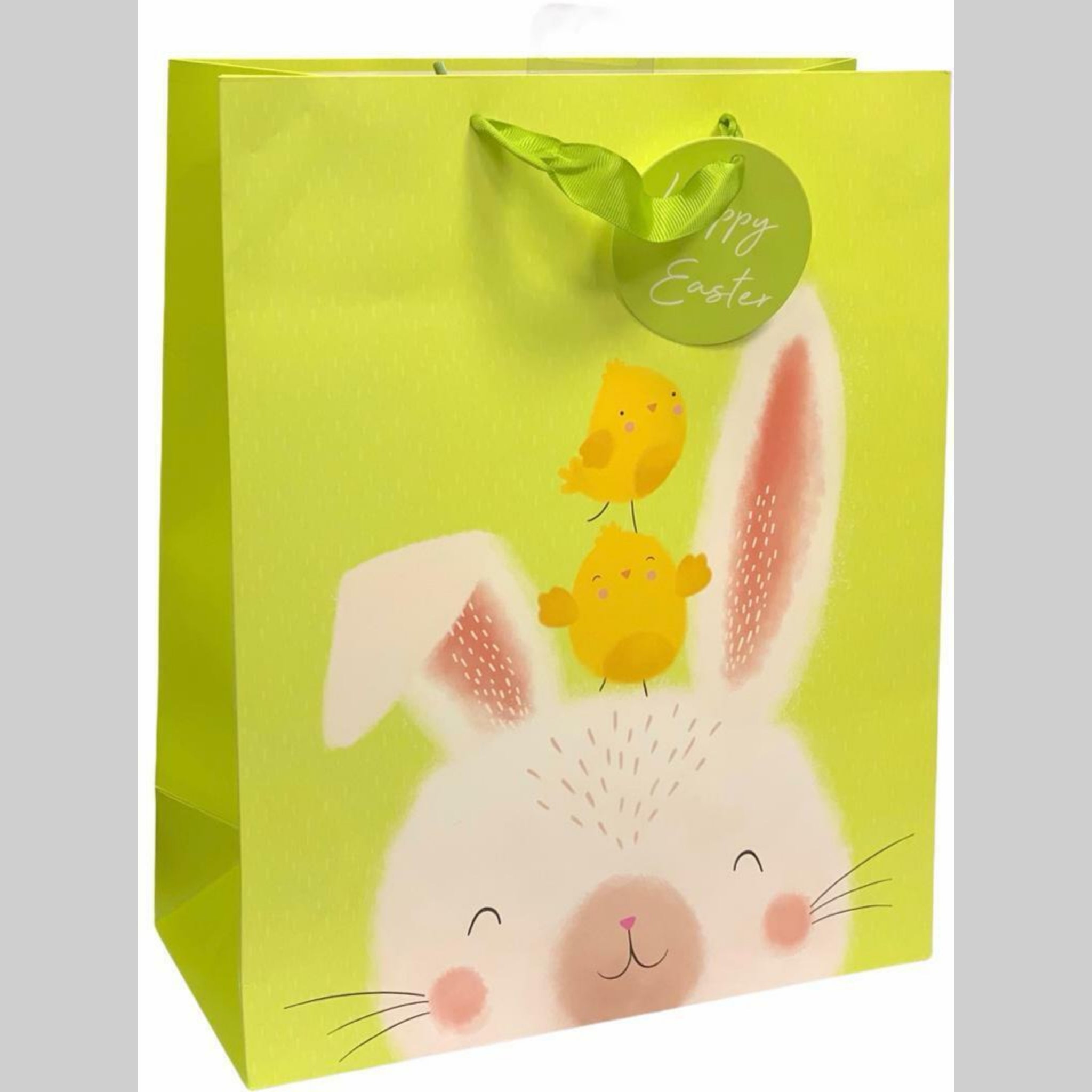 Beclen Harp L/M Size Luxury Easter Traditional Cute Chicks/Bunnies Print Present/Gift Bags With ''Happy Easter'' Tag