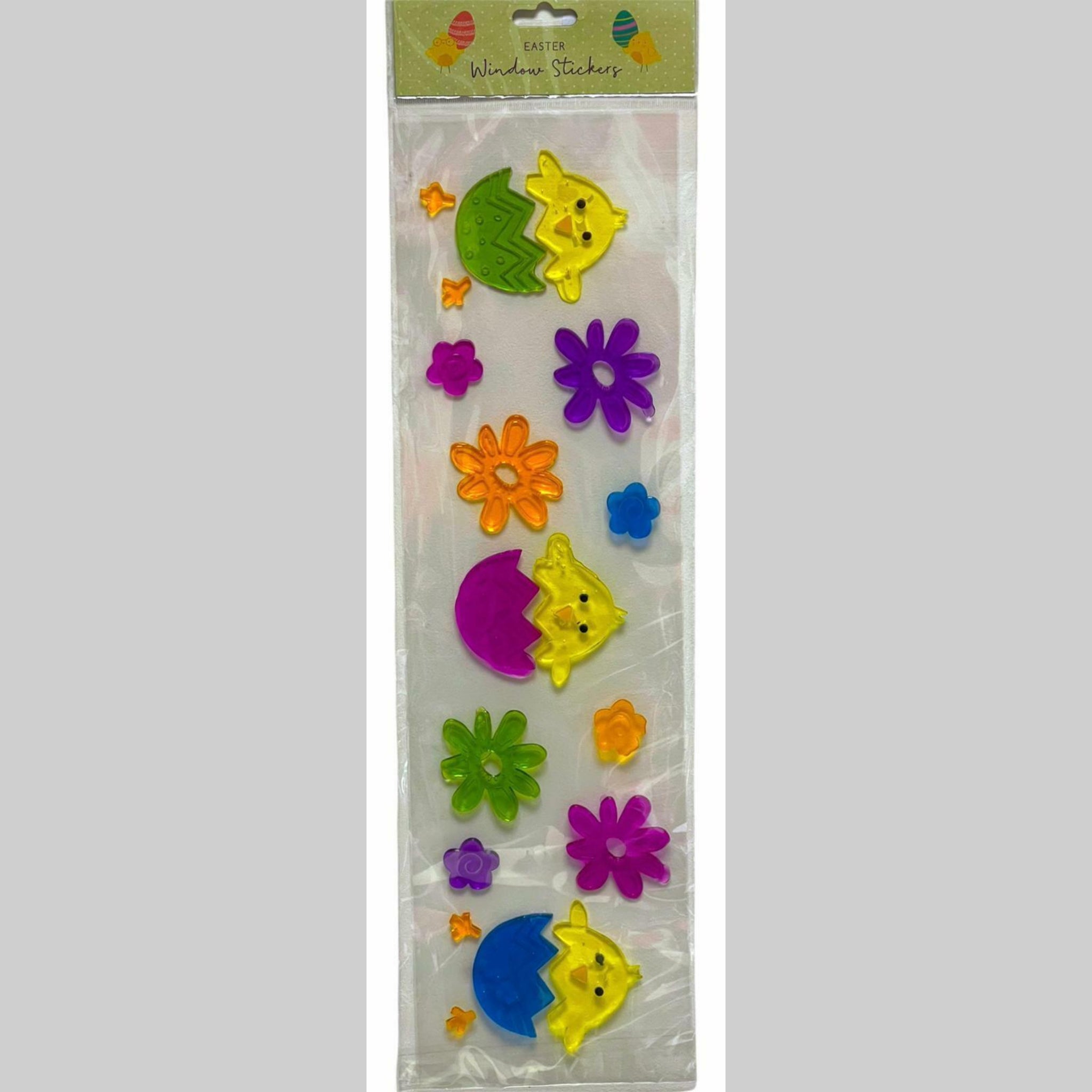 Beclen Harp Luxury Happy Easter Cute Bunny/Chick/Egg Window/Glass Door Peel And Stick/Gel/Decal Party Stickers-Perfect Decoration For Easter