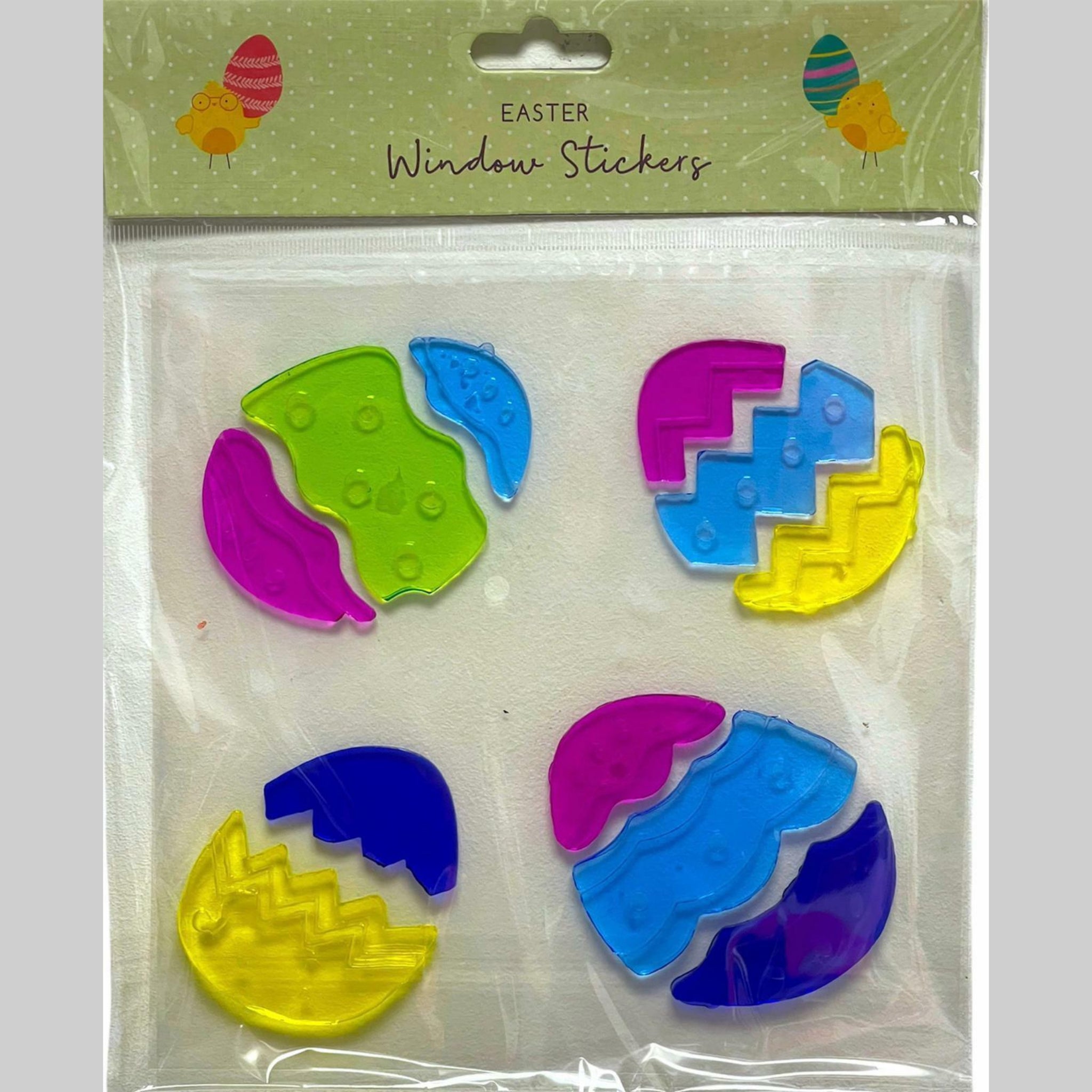 Beclen Harp Luxury Happy Easter Cute Bunny/Chick/Egg Window/Glass Door Peel And Stick/Gel/Decal Party Stickers-Perfect Decoration For Easter