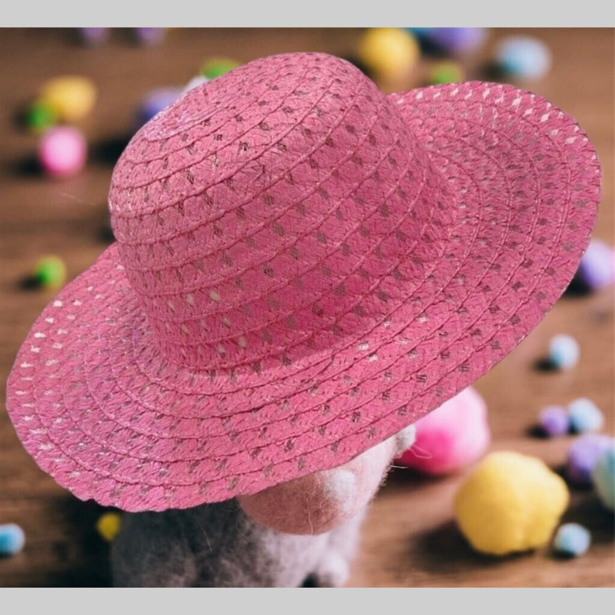 Beclen Harp 3 Easter Bonnet Art And Craft Straw Cowboy/Cowgirl Hats For Kids Parade Decoration-Perfect Gift For Children