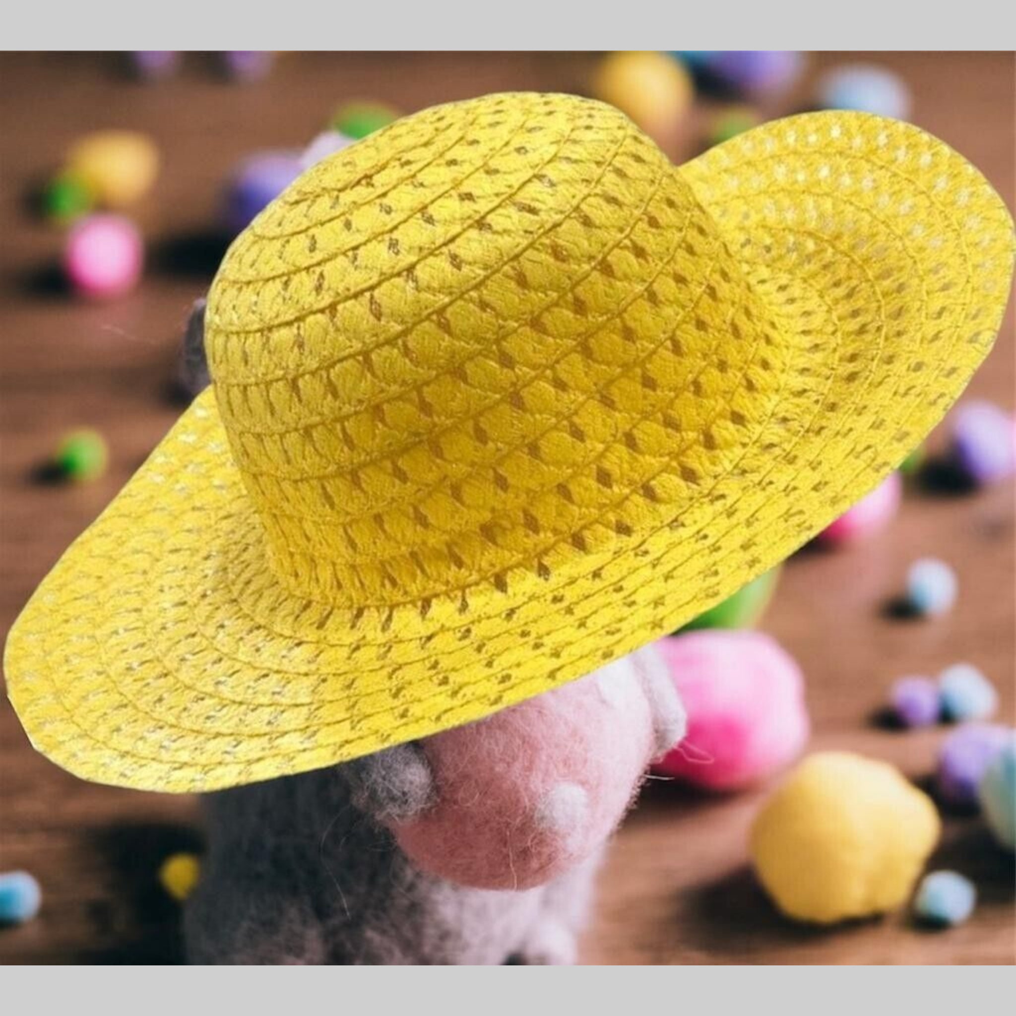 Beclen Harp 3 Easter Bonnet Art And Craft Straw Cowboy/Cowgirl Hats For Kids Parade Decoration-Perfect Gift For Children