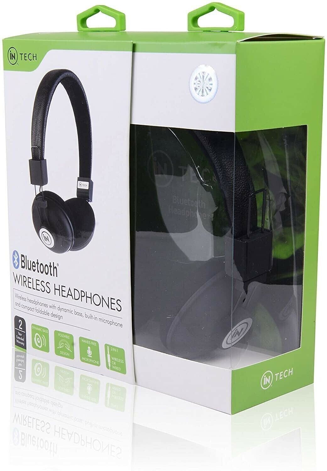 Beclen Harp Black Easy To Fit Over Ear Wireless In-Tech Built In-Mic Support Headphones-Perfect Christmas/Xmas Gift