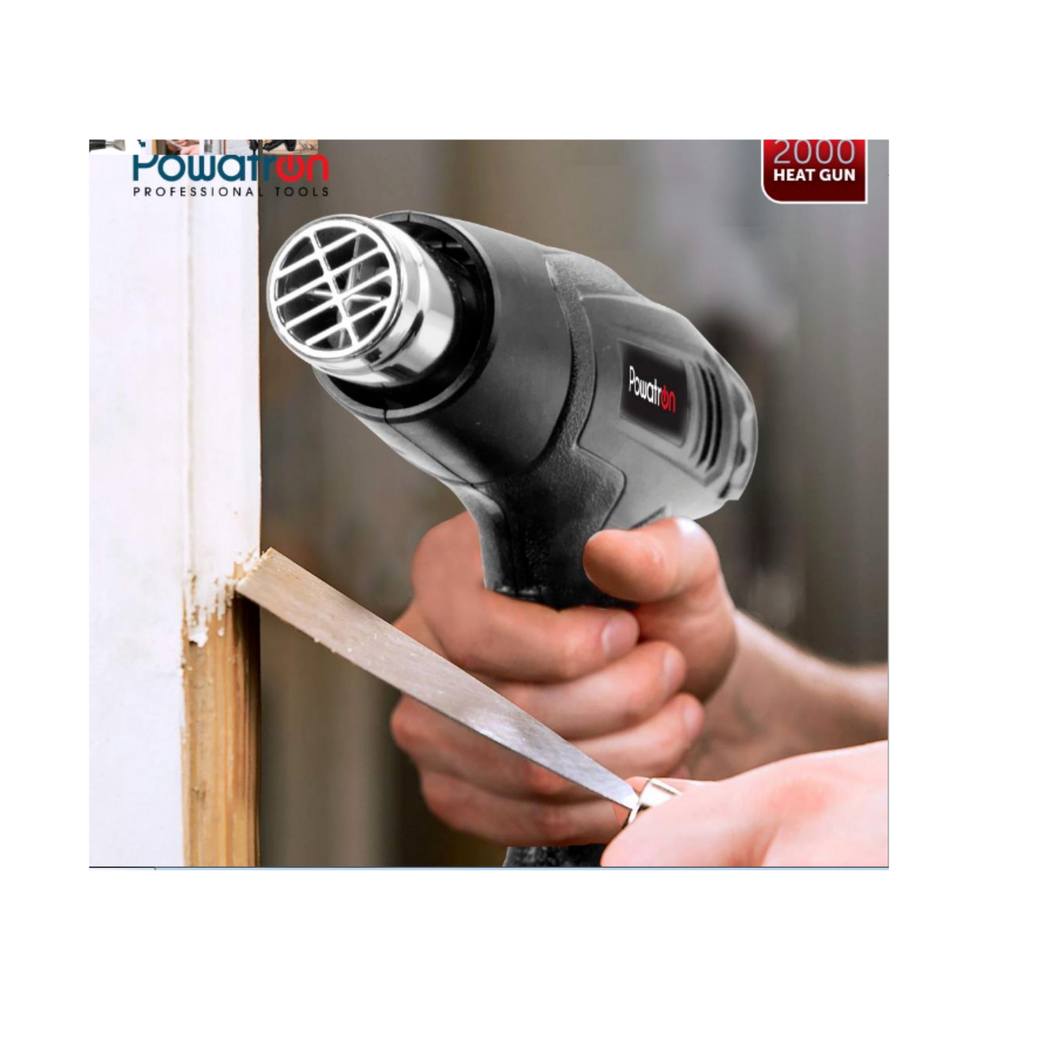 Beclen Harp 2000W DIY Electric Heat Gun Dual Temperature Paint Stripper With 4 Nozzels-Perfect DIY Tool