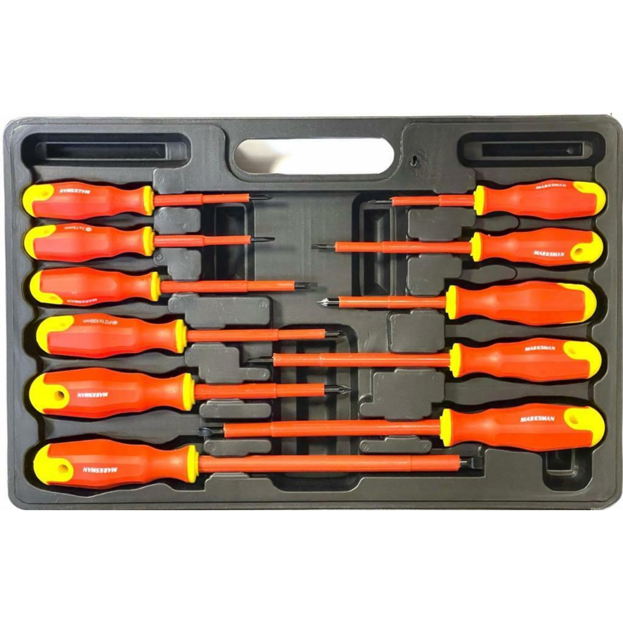 Beclen Harp 11pc Fully Insulated Electrical Screwdriver/Multi Head Screw Tool Set With Kit Case-Perfect Electrician Companion