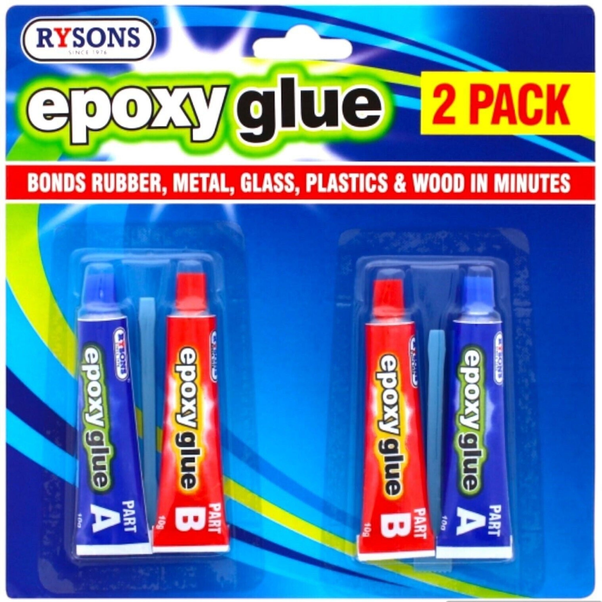 Beclen Harp 4 Pack Epoxy Hardener & Resin Glue Adhesive Kit Bonds Glass Metal Plastics Wood