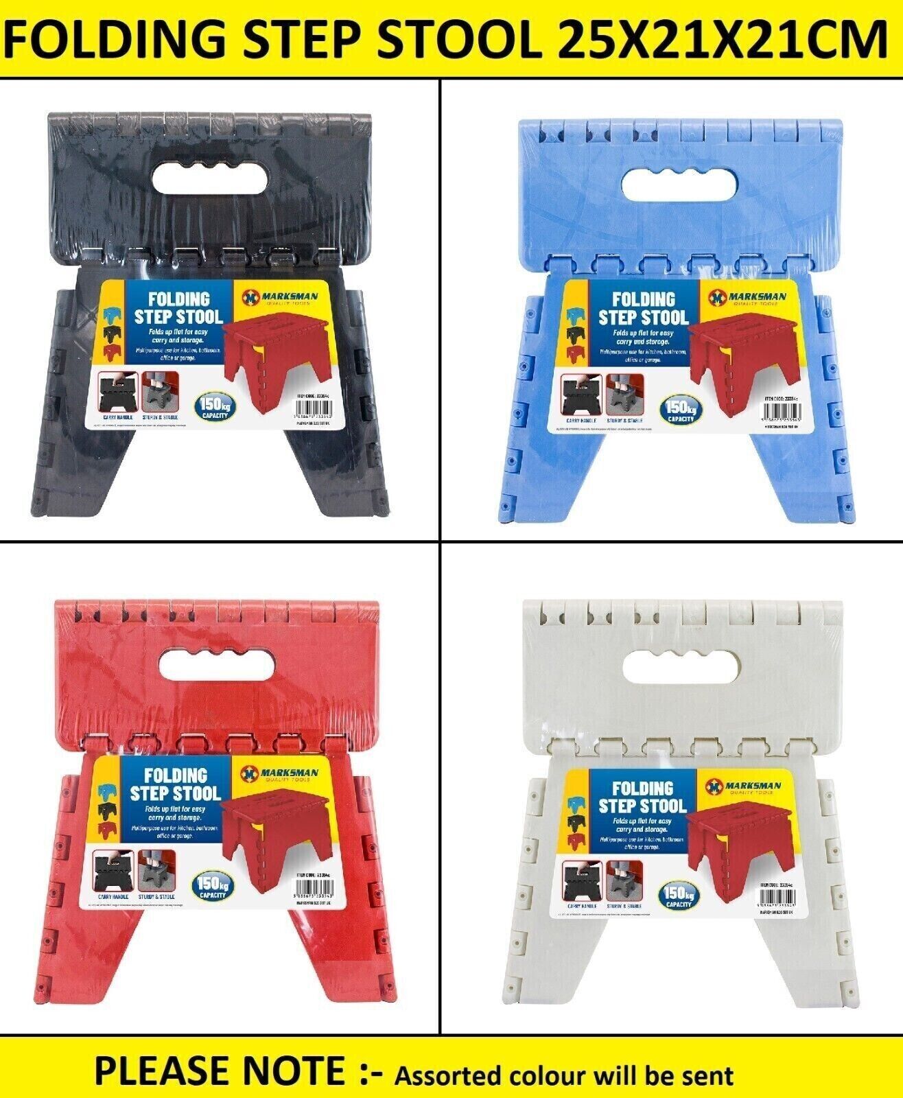 Beclen Harp 150Kg Heavy Duty Multipurpose/Kitchen/Home Folding/Foldable Assorted Step Stool