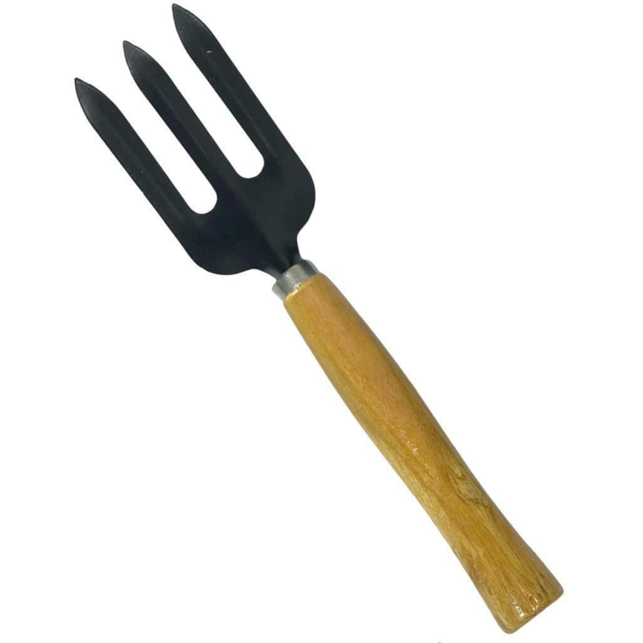 Beclen Harp 10'' Easy Wooden Grip Hard Garden Hand Fork Cultivator Spade-Perfect Tool For Gardening/Weeding/Planting