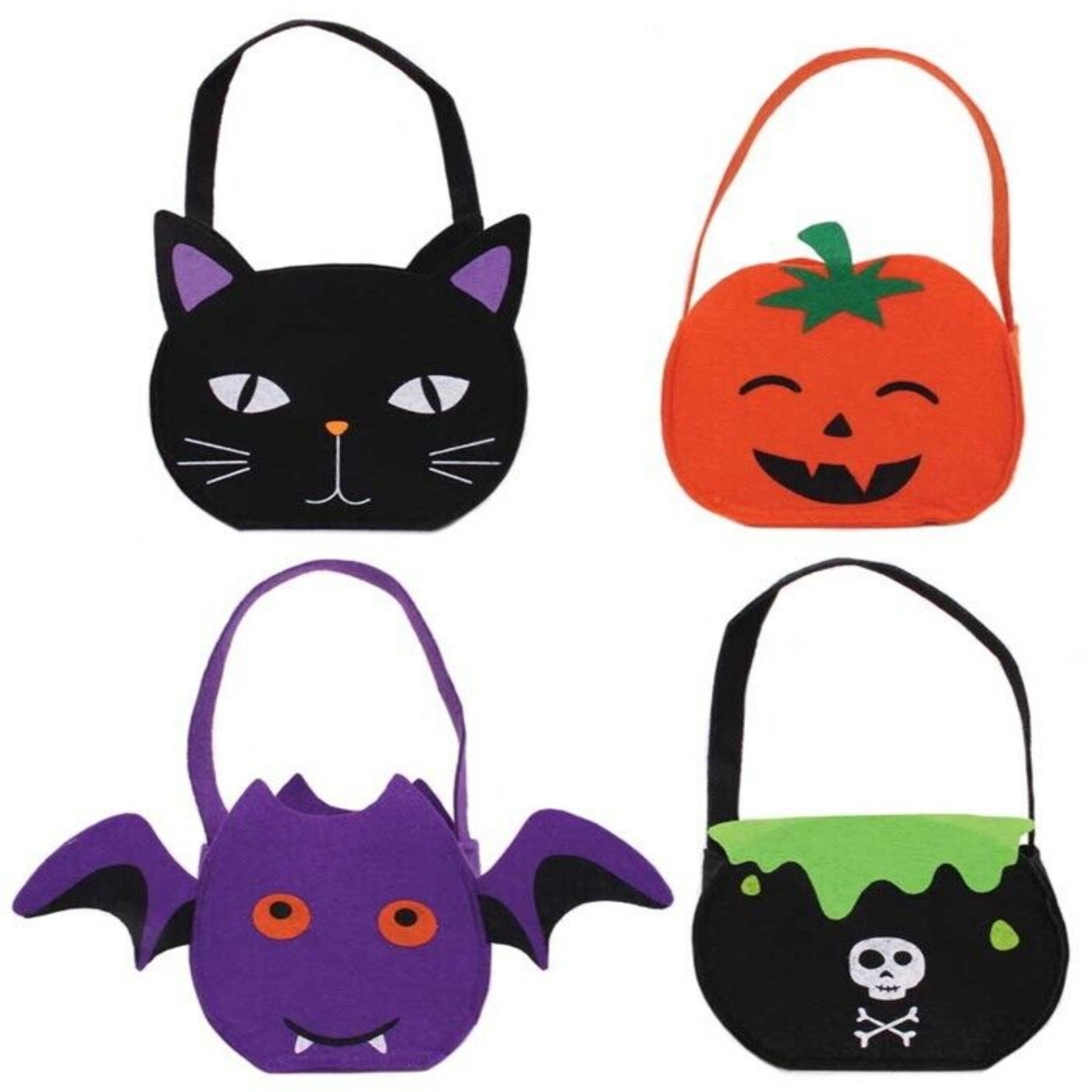 Beclen Harp Single Halloween Felt Character Shaped Treat Bag Basket Felt Handbag