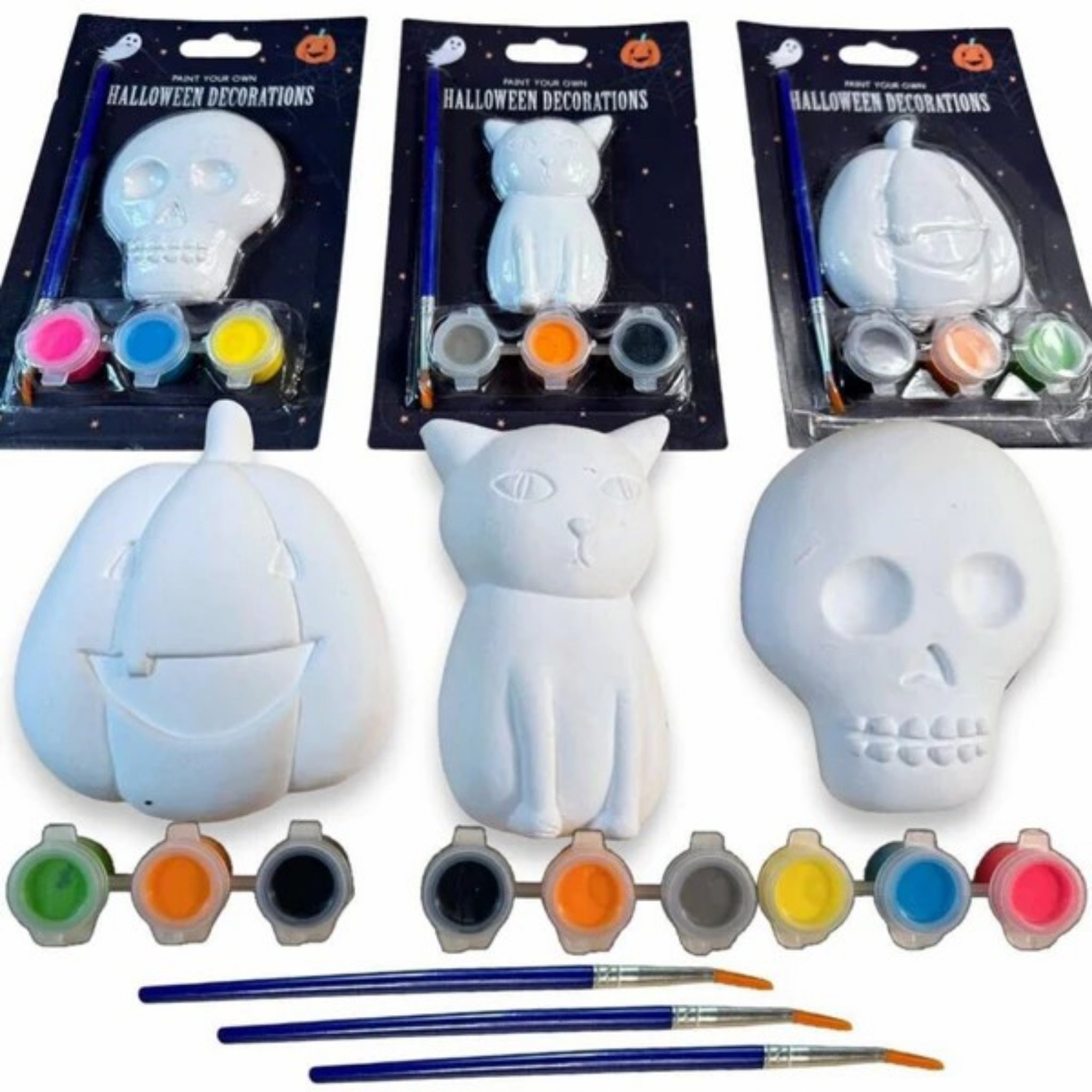 Beclen Harp Paint Your Own Halloween PYO Scary Plastic Figure Hanging Decs Decoration Craft Present Party Kids Paint Fun
