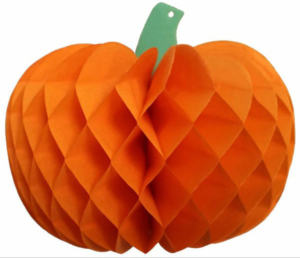 Beclen Harp Halloween 3 Paper Honeycomb Hanging Pumpkin 3D Decorations/ Spooky Fun Tissue Paper Scary Party Coloured Fan Ceiling Door Decor Indoor Outdoor
