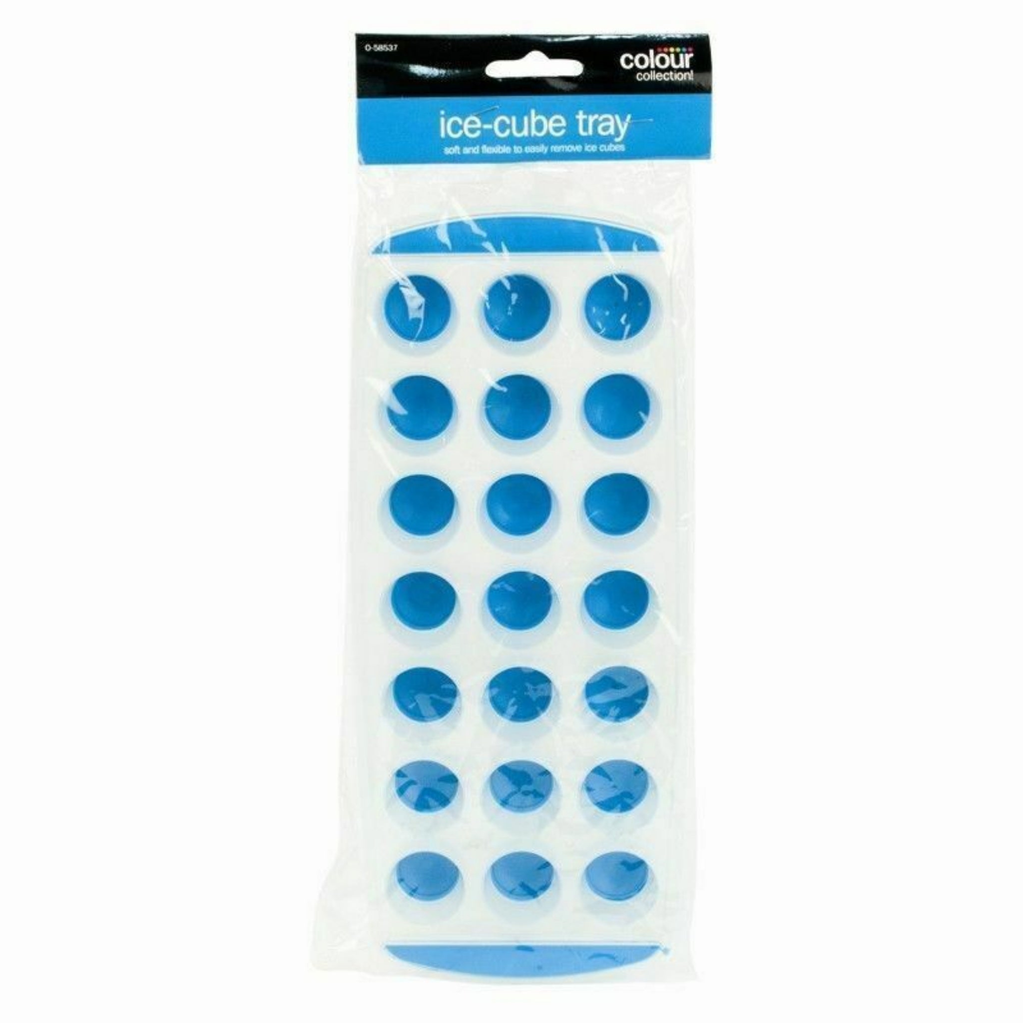 Beclen Harp Blue Color Silicon Ice Cube Easy Release Tray Mould-Perfect Home/Kitchen/Freezer Tool