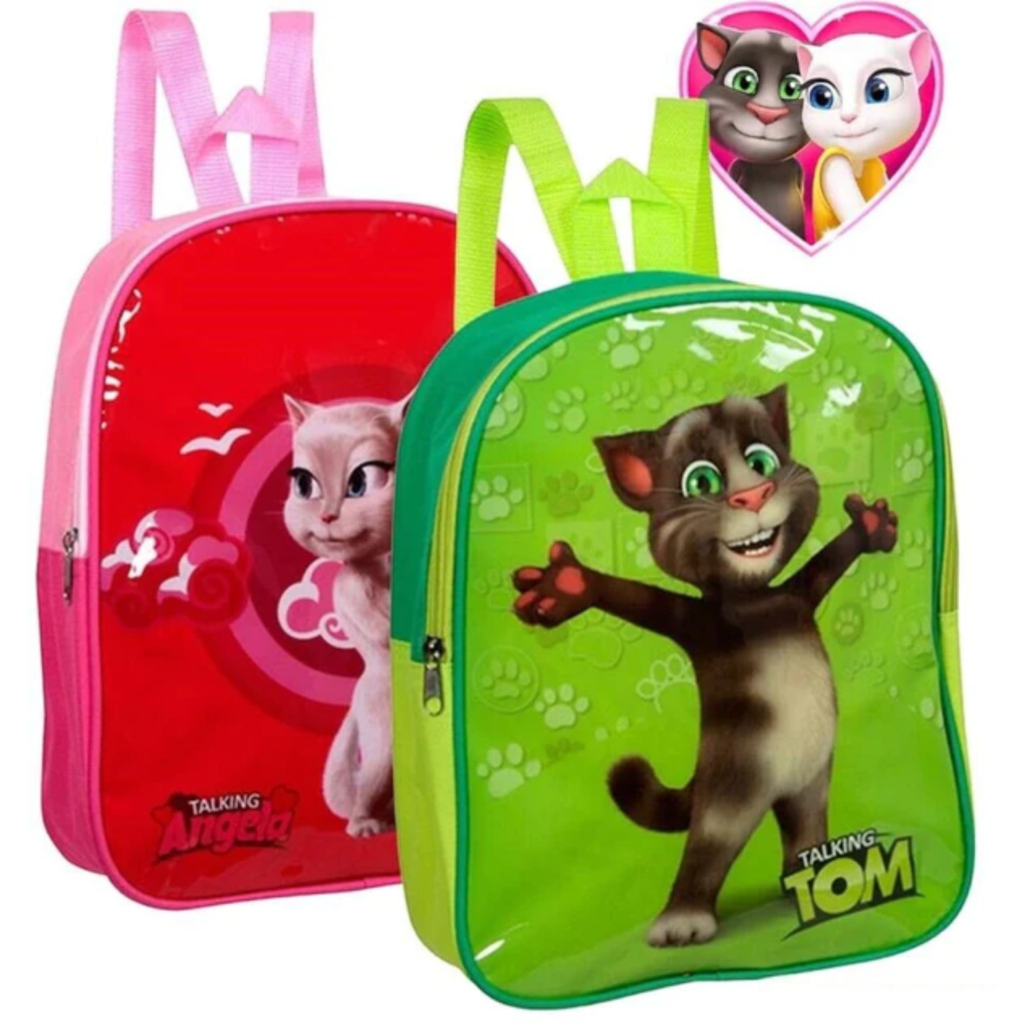 Beclen Harp School Backpack Kids Bag Girls Boys Storage Rucksack PE Kit TALKING TOM / ANGELA
