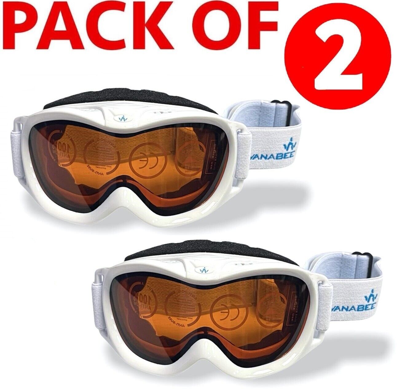 Beclen Harp WanaBEE Children/Kids UV Protections/Anti-Fog/Snow Protection Ski Snow Googles/Eyewear