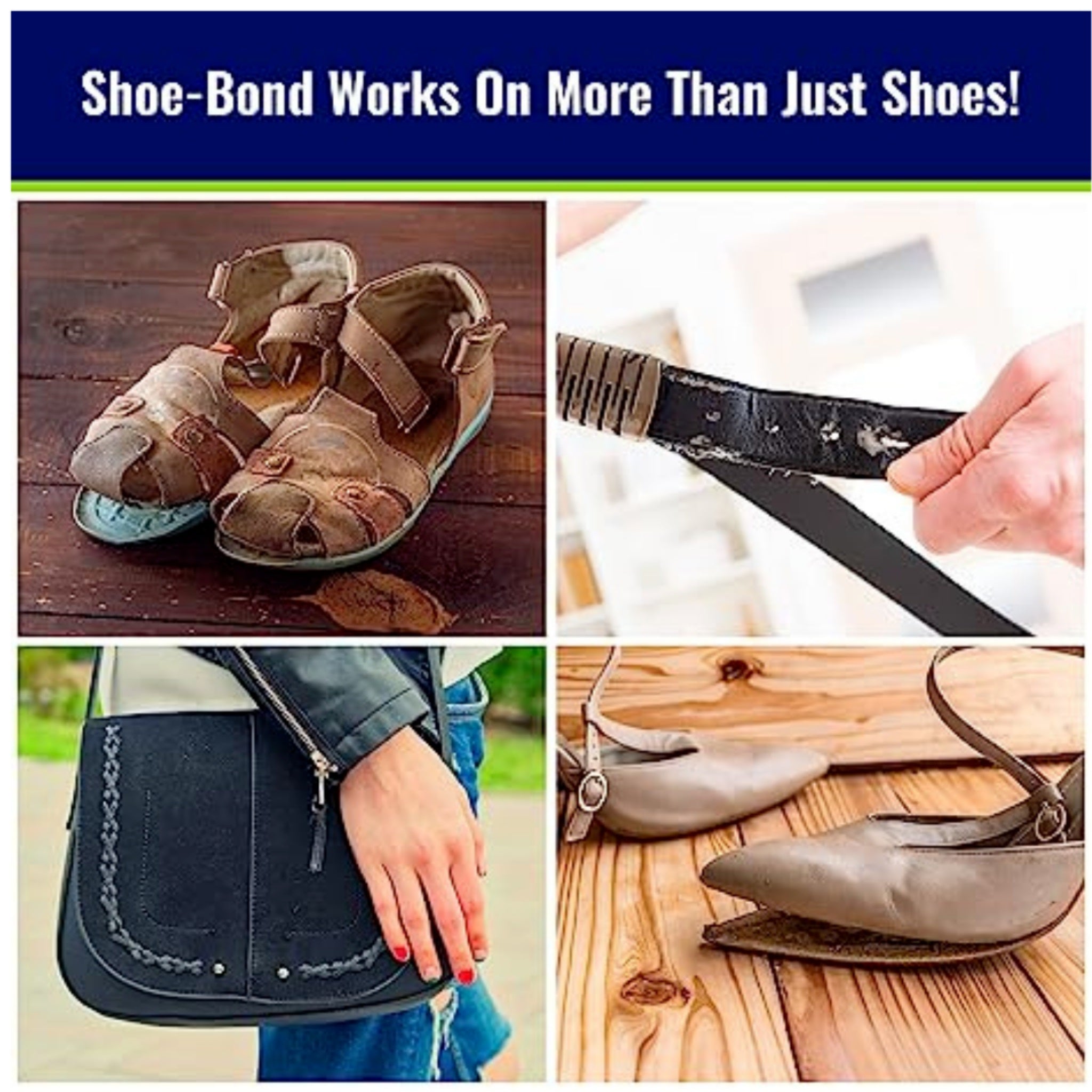 Beclen Harp Permanent Shoe Repair Water Resistant Clear Adhesive Leather Rubber Glue 30ml/ Fixes Leather Shoes Trainer Boot
