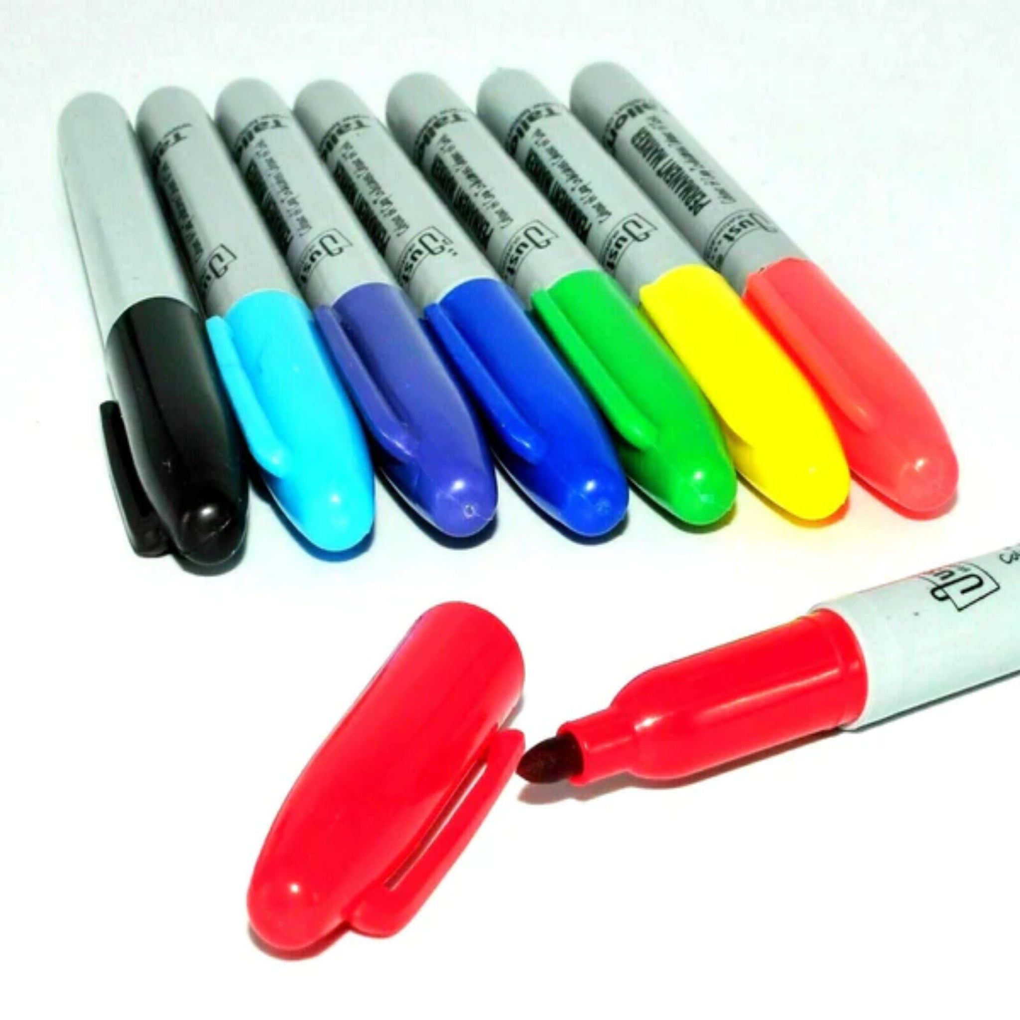 Beclen Harp 10 Pack Permanent Marker Pens Tip Bullet Point Multi Assorted Colours Pen Office
