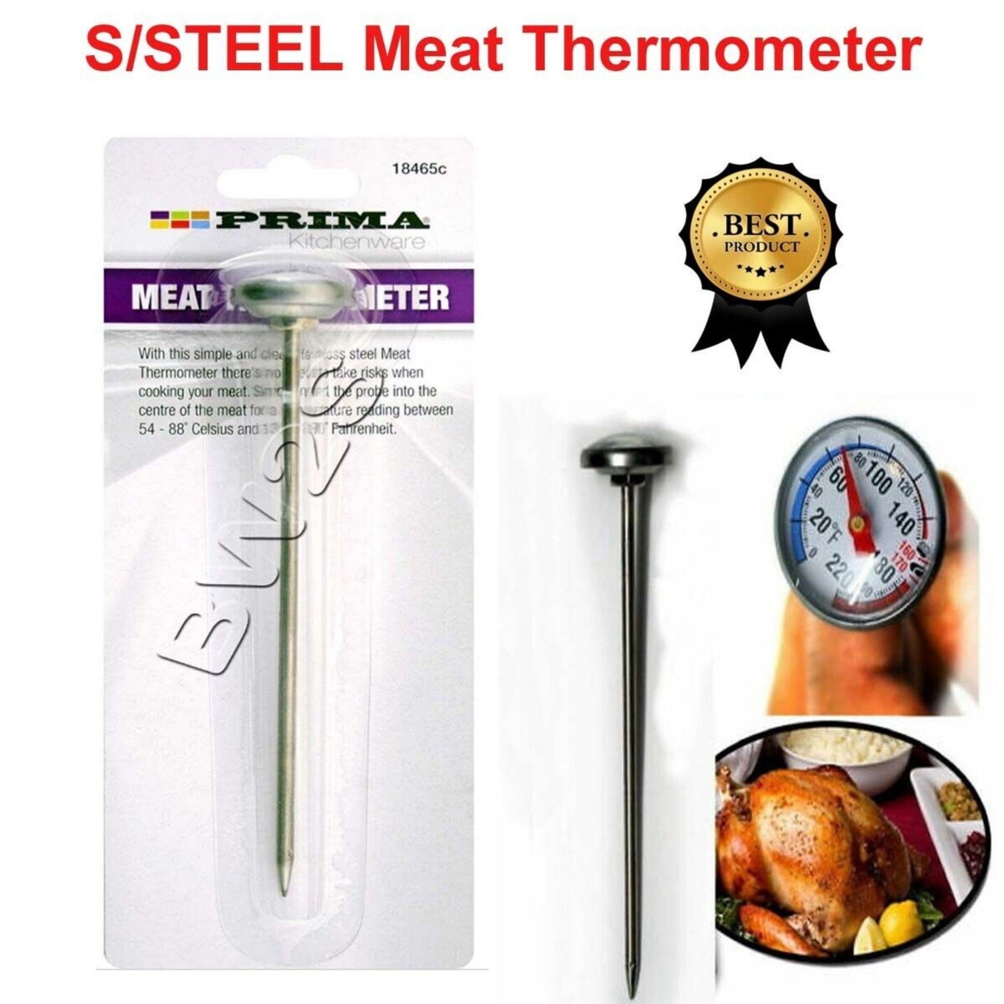 Mainstays Stainless Steel Meat Thermometer, Oven Thermometer with