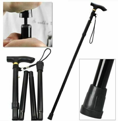 Beclen Harp Aluminium Metal Easy Adjustable Folding Collapsible Travel Cane/Walking Stick