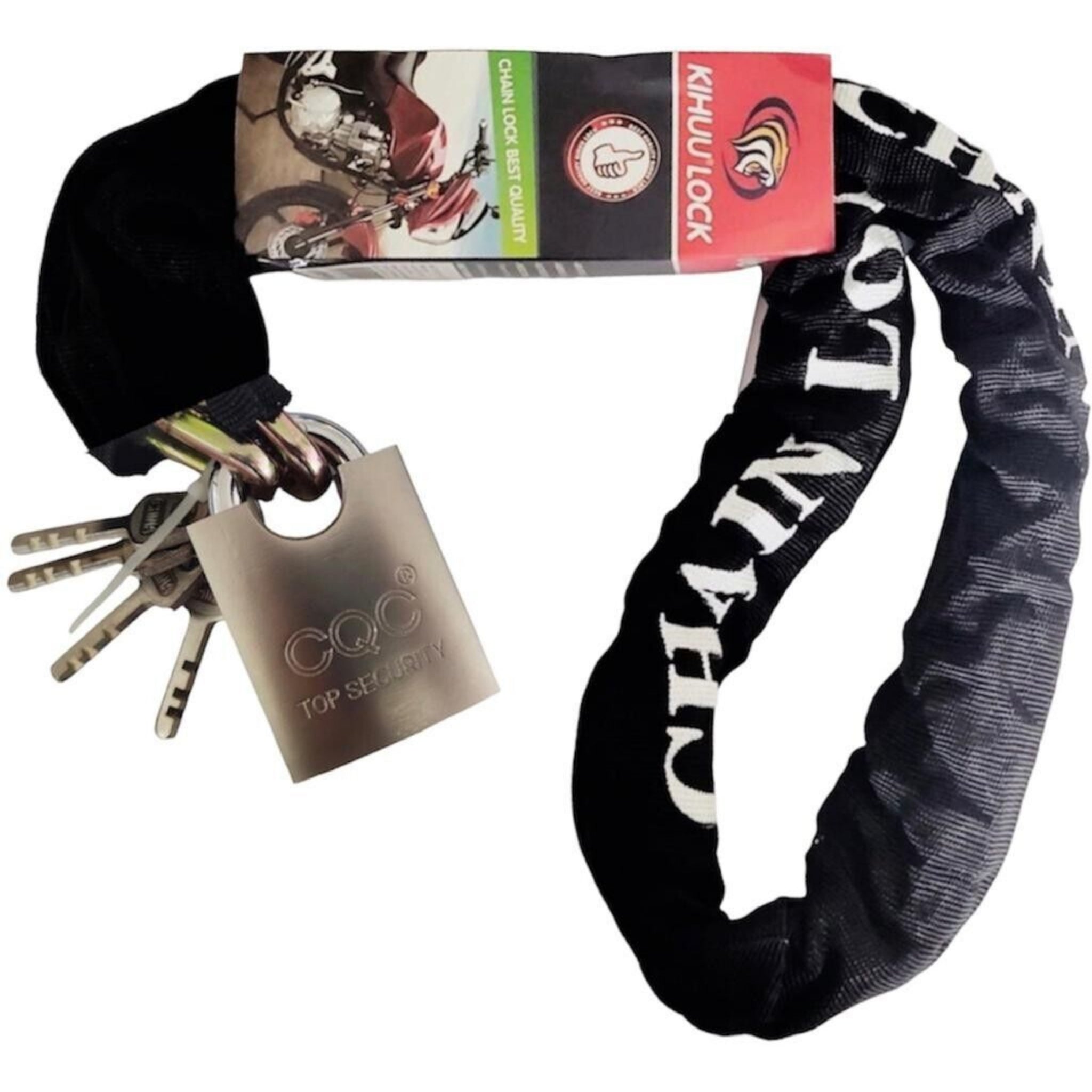 Beclen Harp Anti-Theft Heavy Duty Strong Motorcycle/Motobike/Cycle/Scooter Security Chain And Padlock Lock