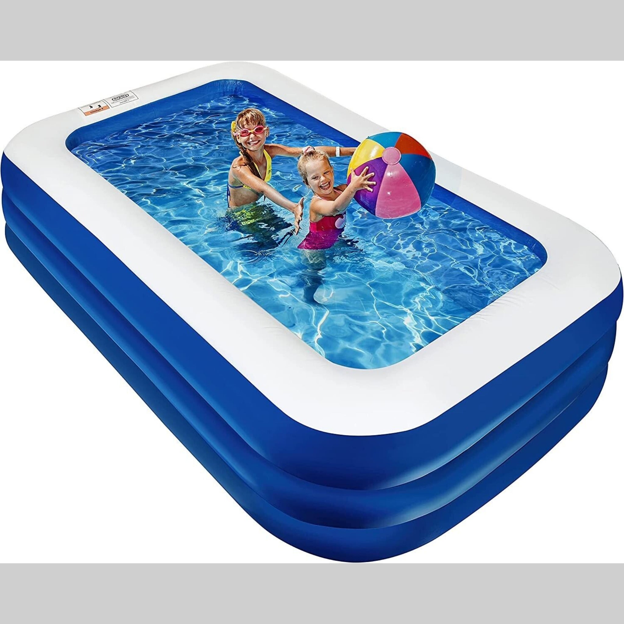 Beclen Harp Giant Inflatable Rectangular Paddling Swimming Pool For Summer/Outdoor Family Fun/Relax