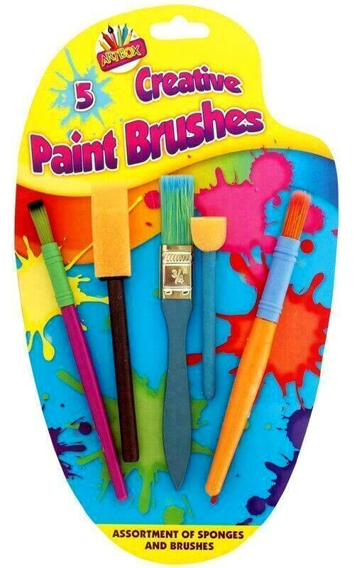 Beclen Harp 5xCreative Sponge Paint Glue Brushes Set for Kids/Child Art Craft Painting