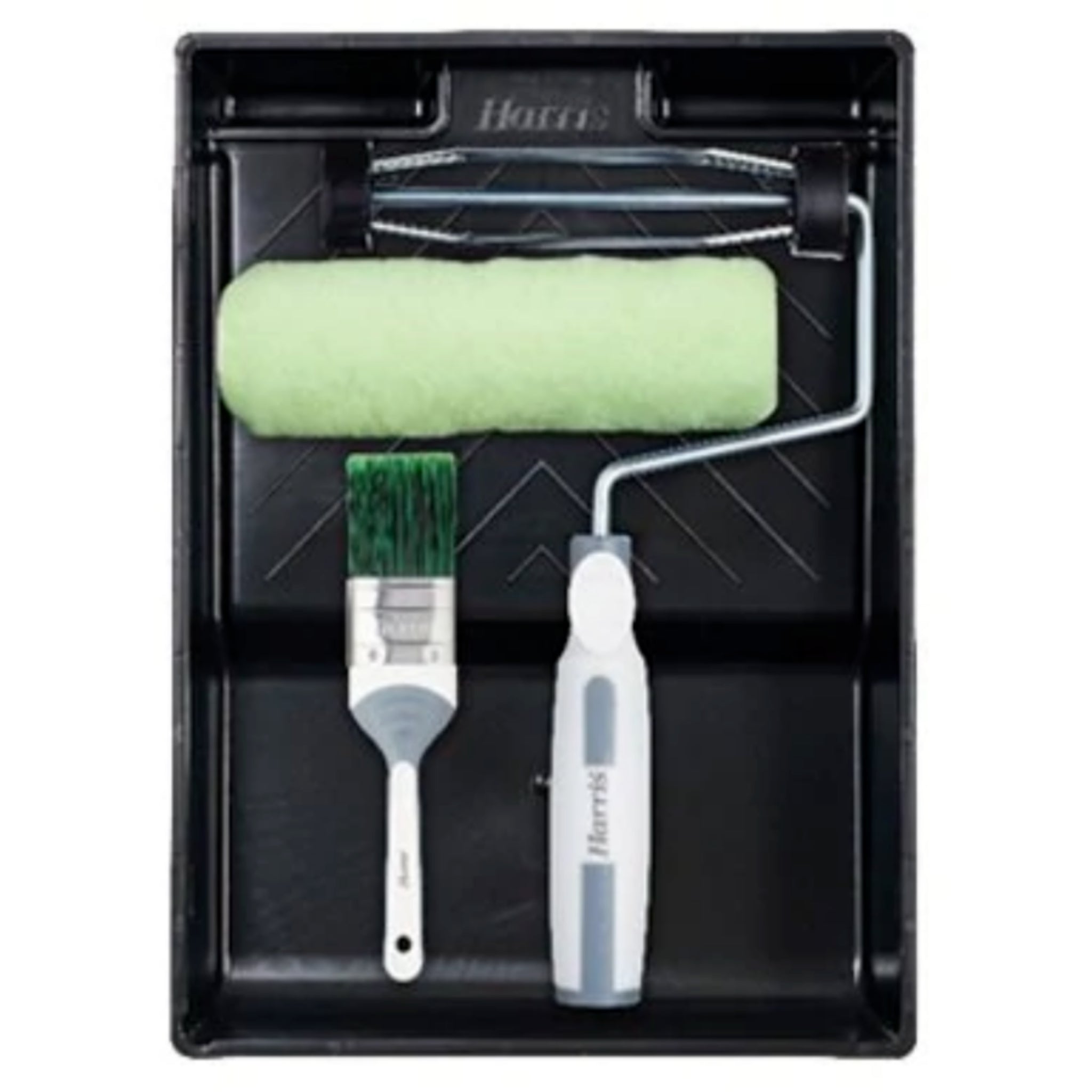 Beclen Harp 9'' Harris Shed Fence And Decking/Woodwork Paint Brush Roller Set Complete Tray Kit