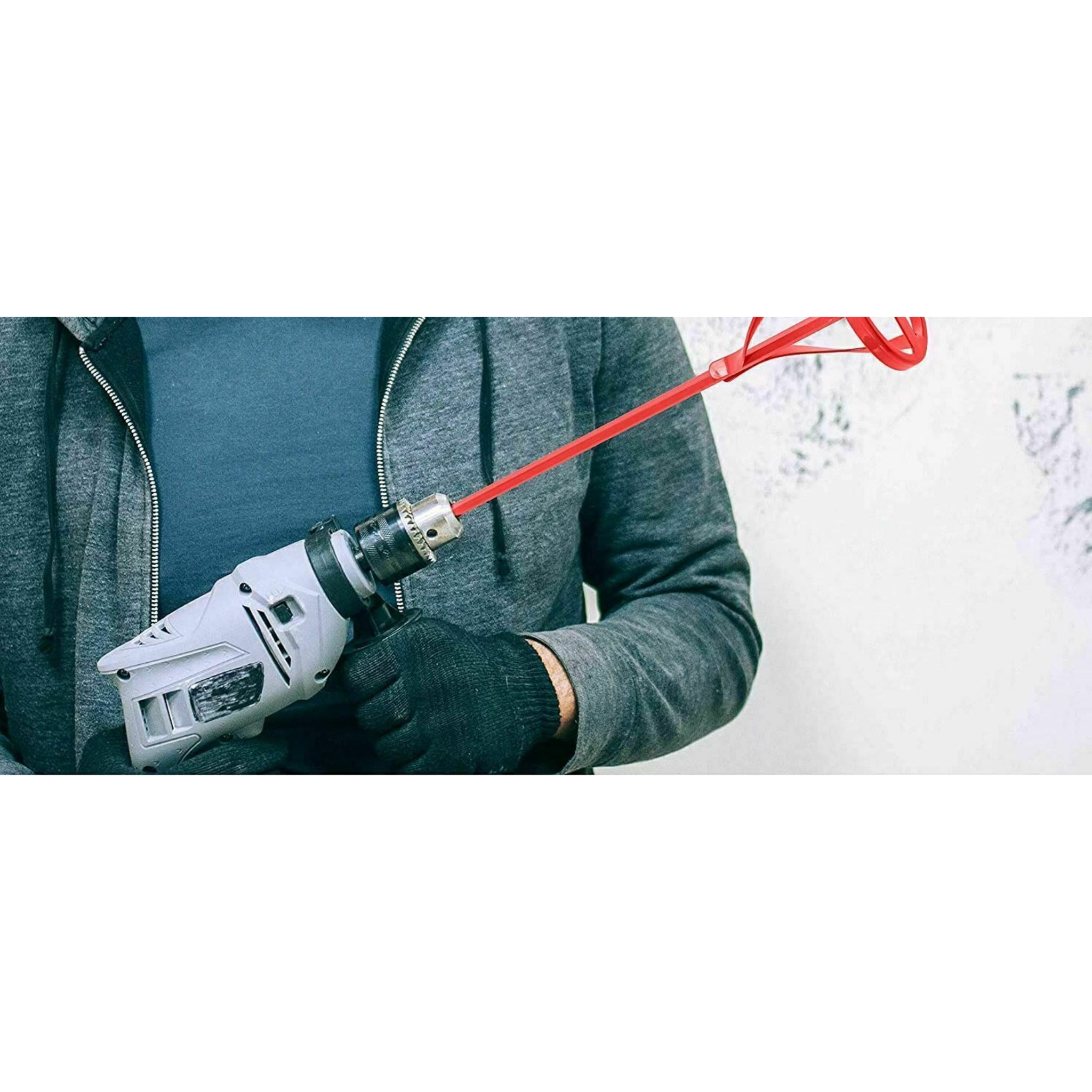 Beclen Harp Red Drill Paint/Cement Pot Plaster Mixer/Stirrer/Mixing Paddle Whisk Tool HEX