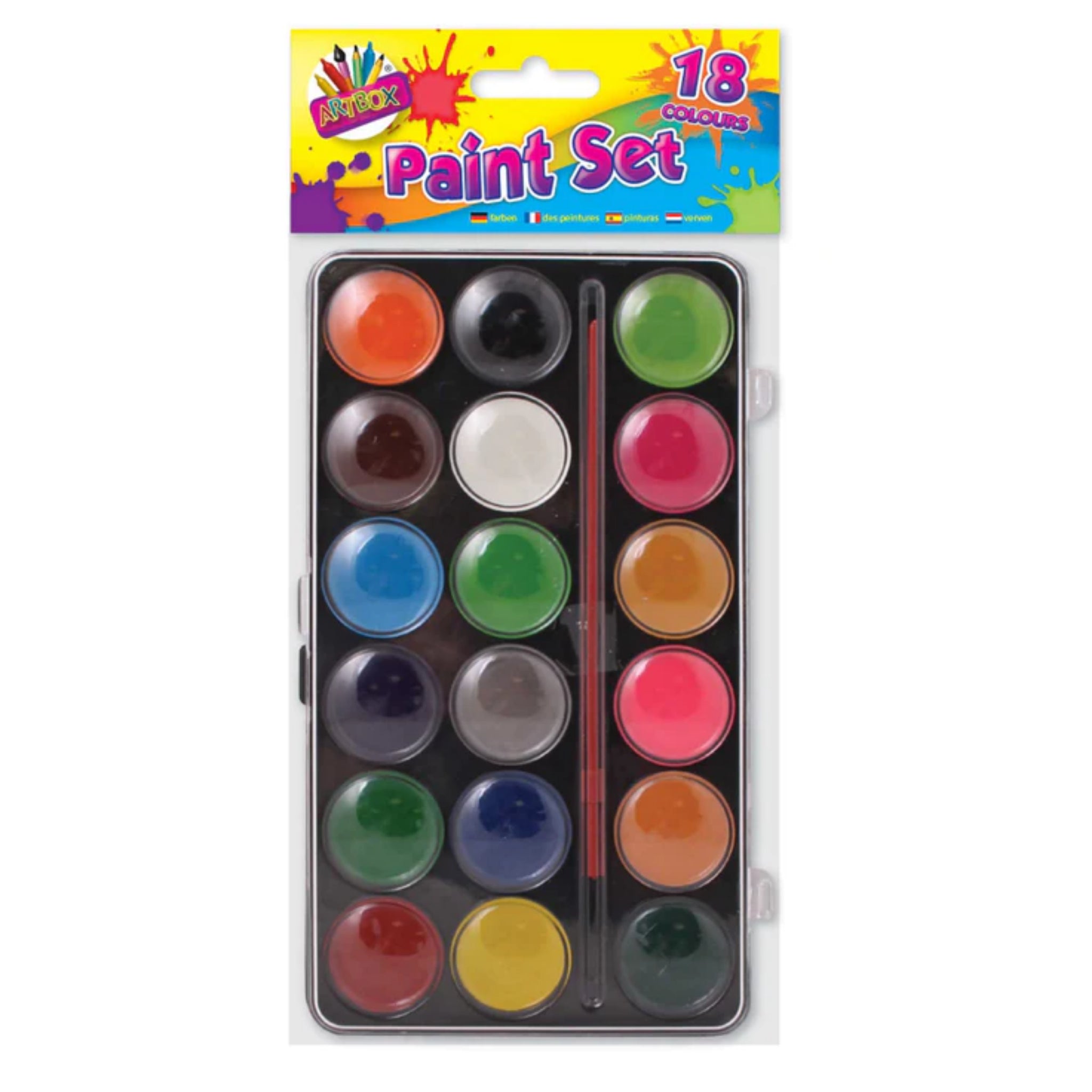 Beclen Harp 18 WATERCOLOUR ARTIST CHILDRENS ART PAINT & BRUSH SET