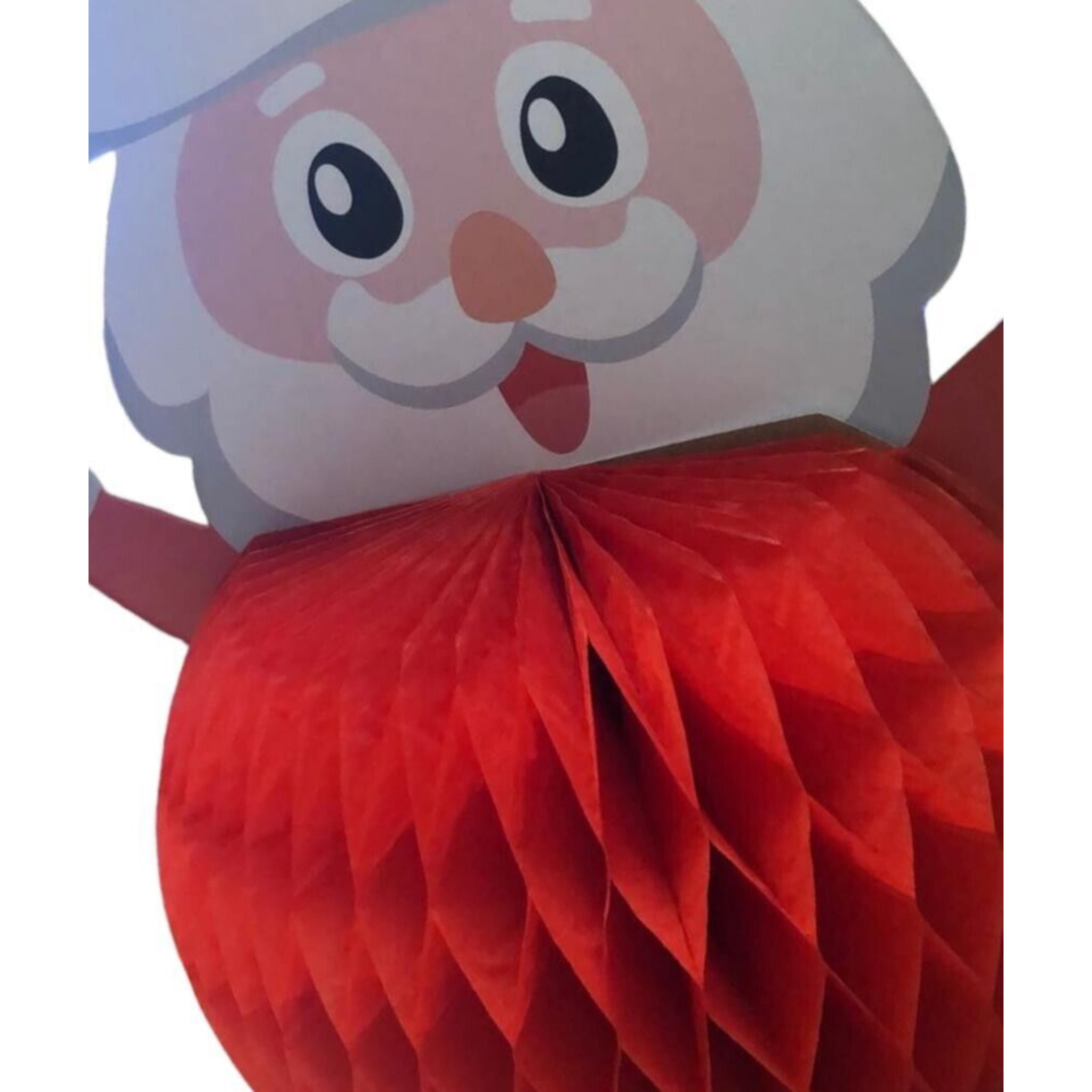 Beclen Harp 5pc Christmas/Xmas Honeycomb Paper Tree/Santa/Snowman Tablescape Decoration-Perfect Christmas/Xmas Party Hanging Decor