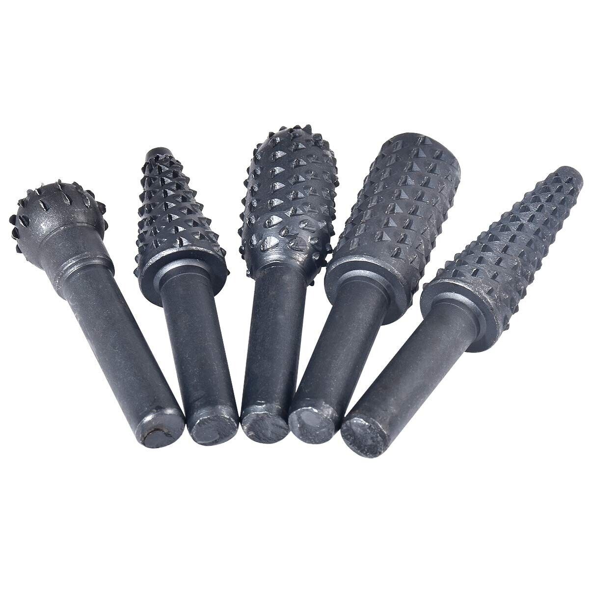 Beclen Harp 5 Potary Rubb Set Wood Craving File RASP Power Drill Bits Large Ball Oval+