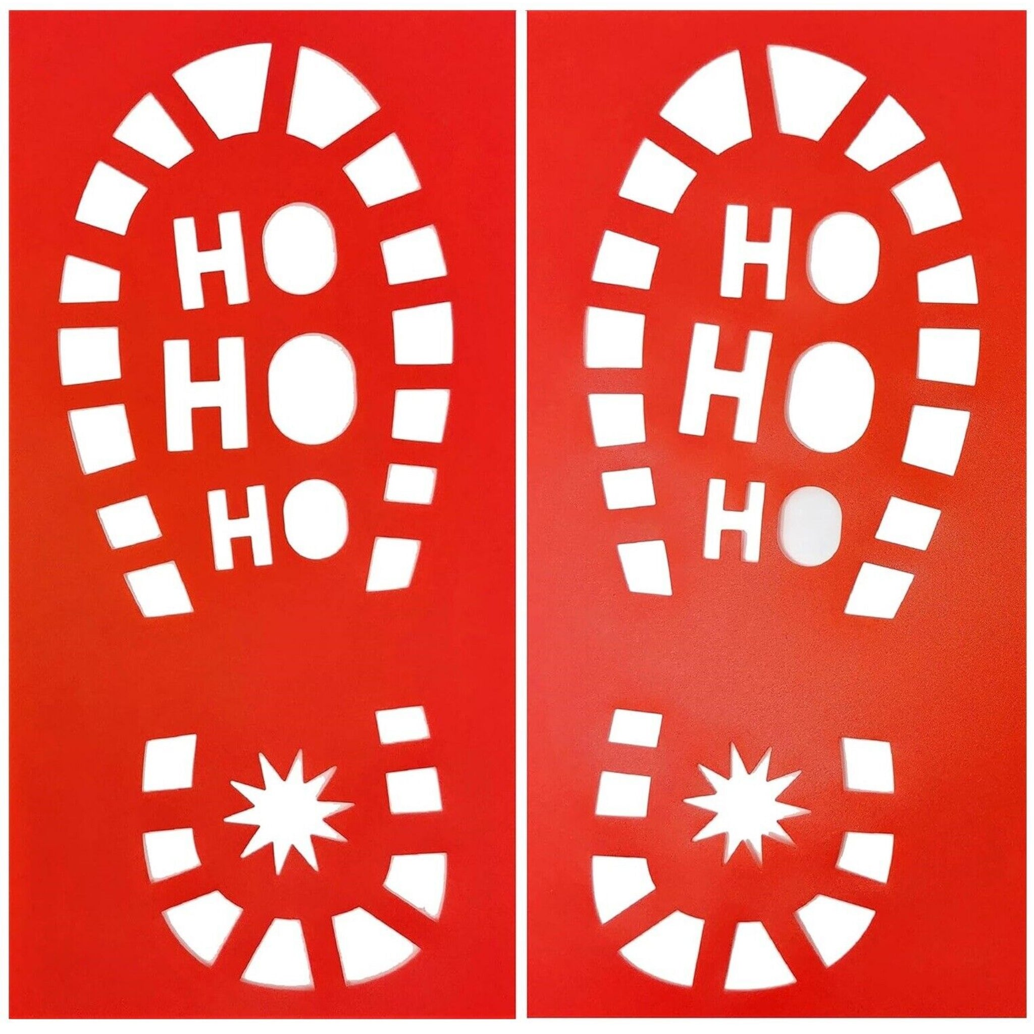 Beclen Harp Christmas/Xmas Santa Plastic Footprints Stencils Elf Father Boots-Perfect Christmas/Xmas Gift And Decor