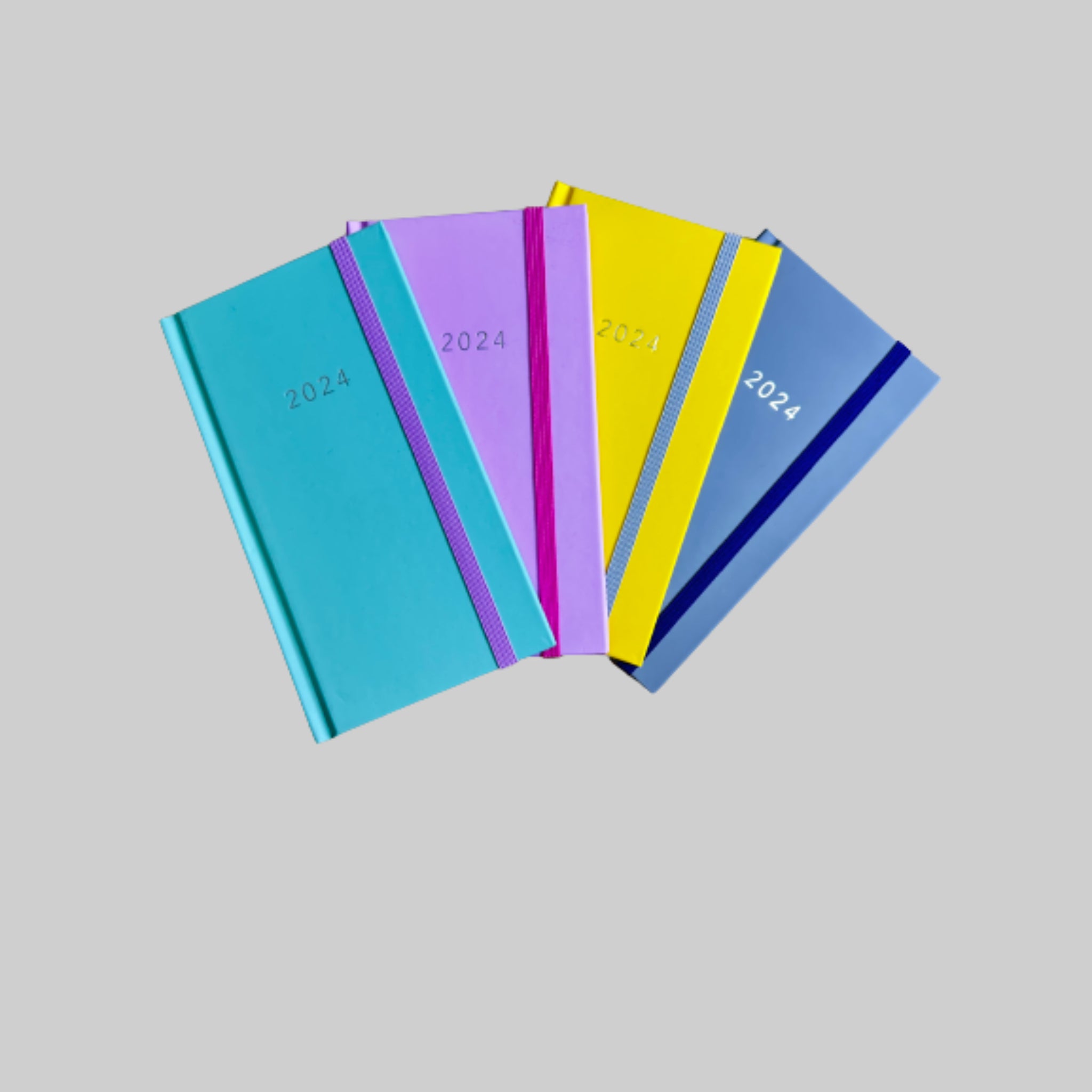 Beclen Harp 2024 Slim Week To View/WTV Full Year Organiser Planner Diary With Elastic Closure And Hard Back Cover