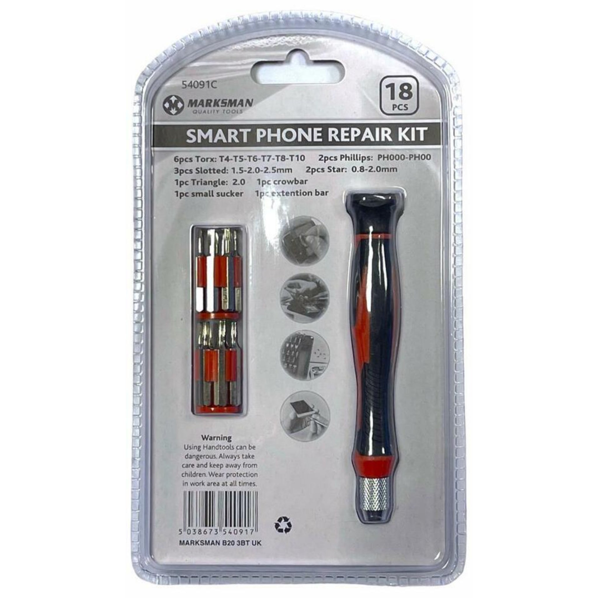 Beclen Harp 18PCS SMART PHONE REPAIR KIT ALL MODELS SCREEN REPLACEMENT IPHONE SAMSUNG TOOL