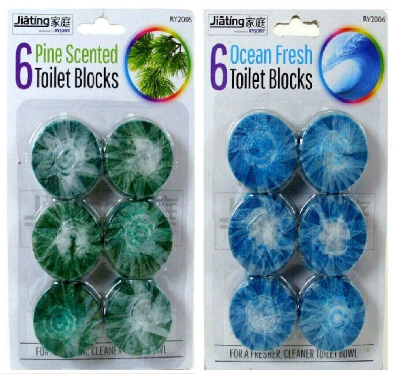 Beclen Harp Cistern Scent green / blue Blocks Toilet Bowl Freshener Cleaner Tablet - 6/30pc