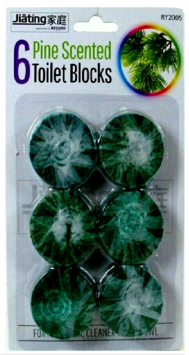 Beclen Harp Cistern Scent green / blue Blocks Toilet Bowl Freshener Cleaner Tablet - 6/30pc