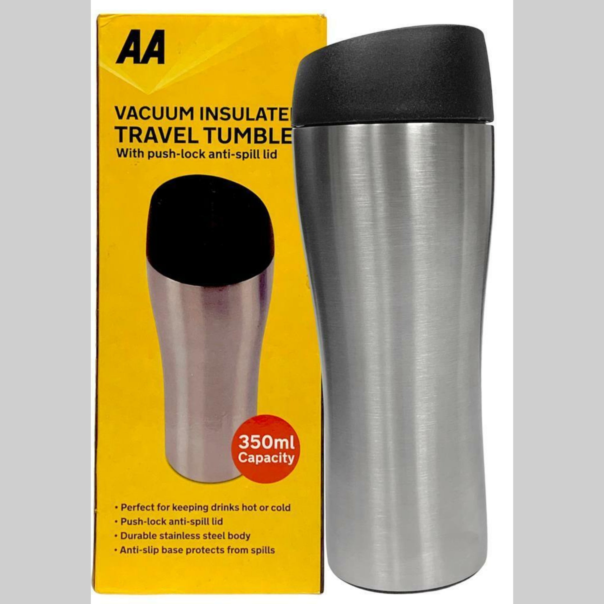 Beclen Harp AA Vaccum Insulated Travel Cup/Mug Tumbler With Push Lock Anti-Spill Lid-Your Perfect Travel Companion