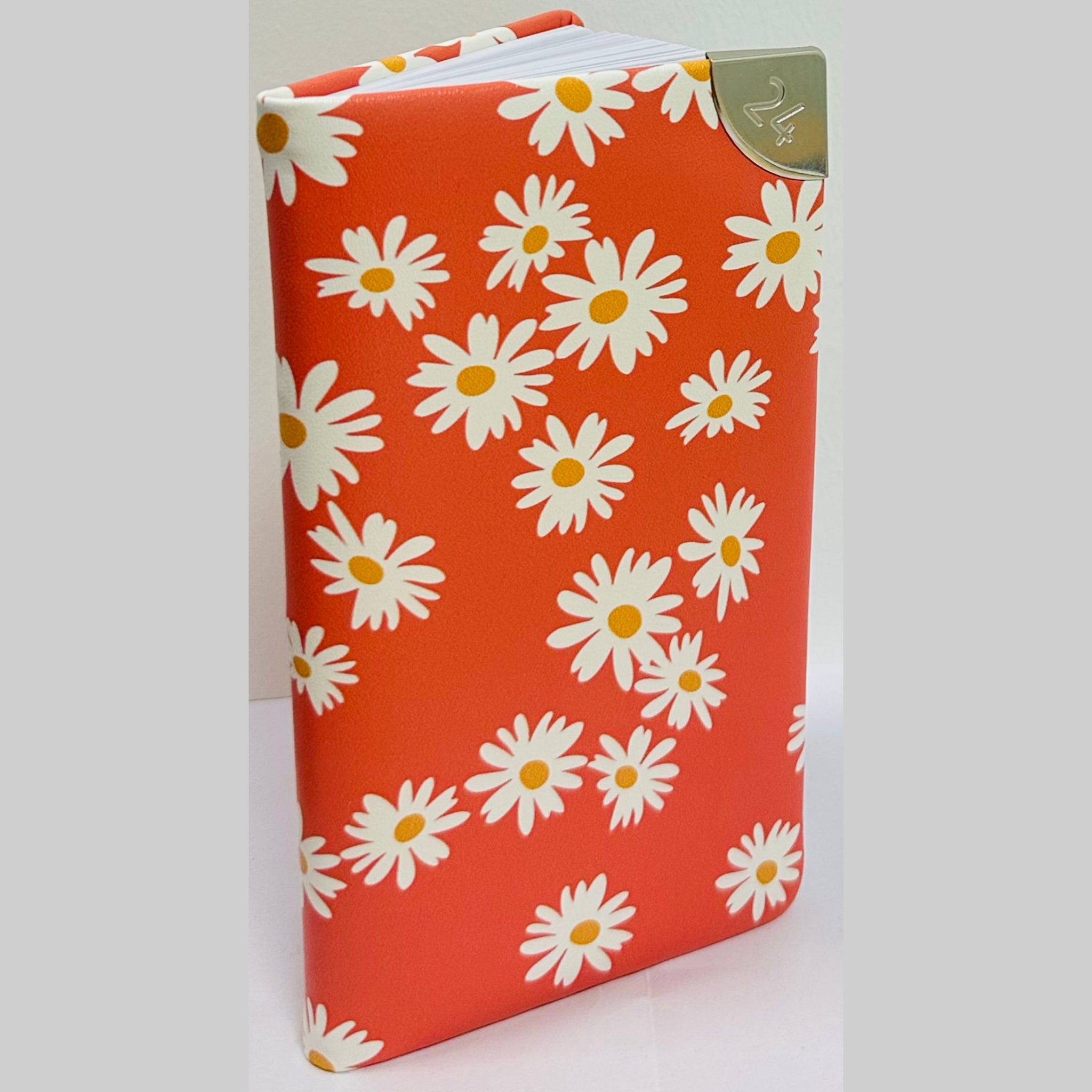 Beclen Harp 2024 Slim Week To View/WTV Luxury Executive Daisy Floral Print Diary With Pen Gift Set