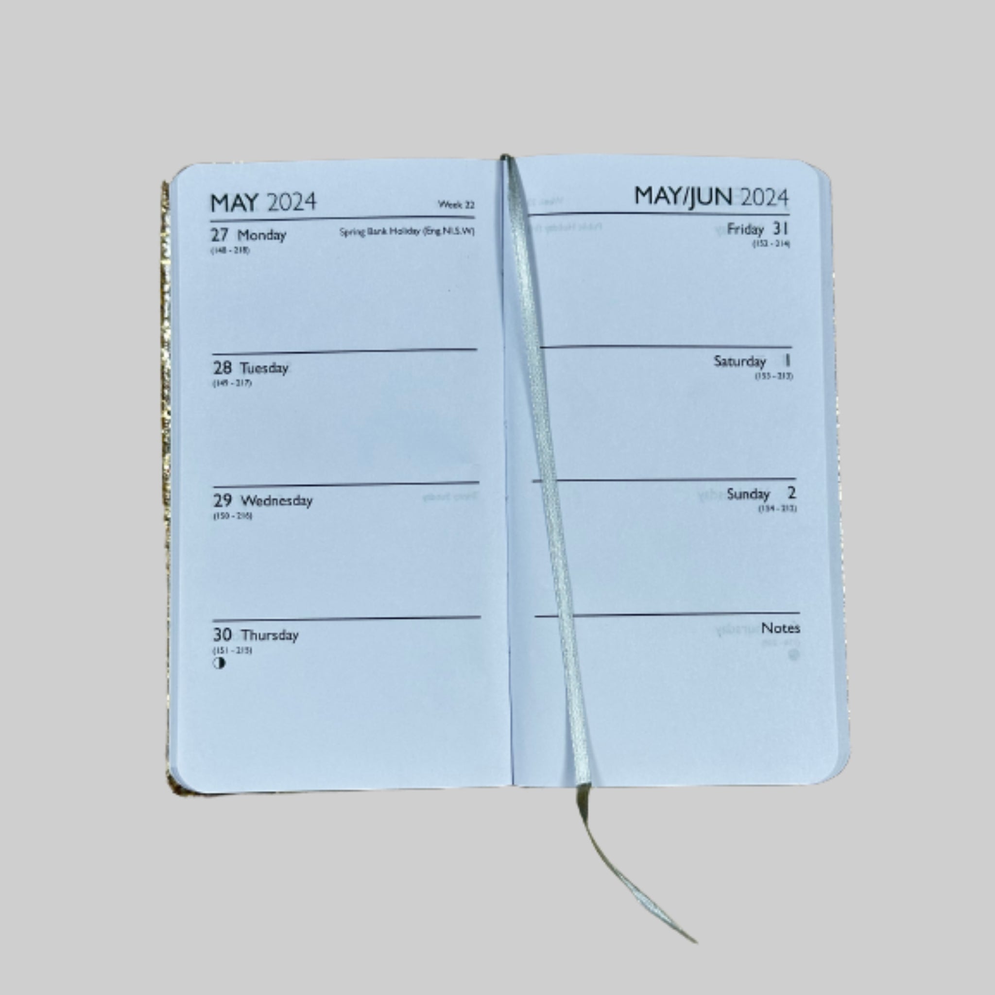 Beclen Harp Week To View/WTV Executive Personal Diary With Fashion Fabric Cover