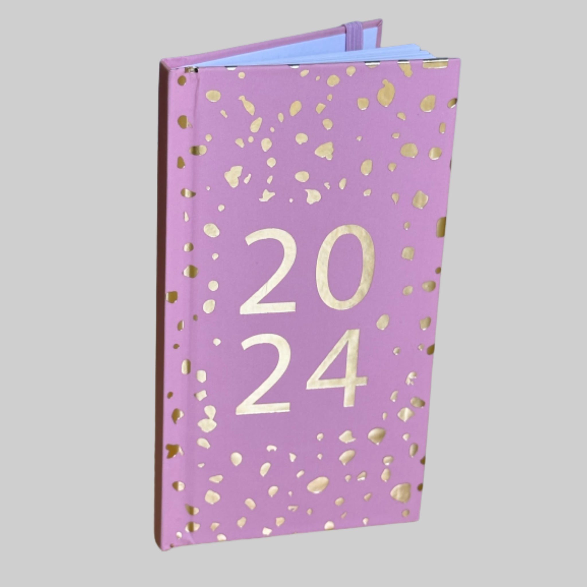 Beclen Harp 2024 Slim Week To View/WTV Personal Luxury Celestial/Moon Print Diary With Elastic Closure