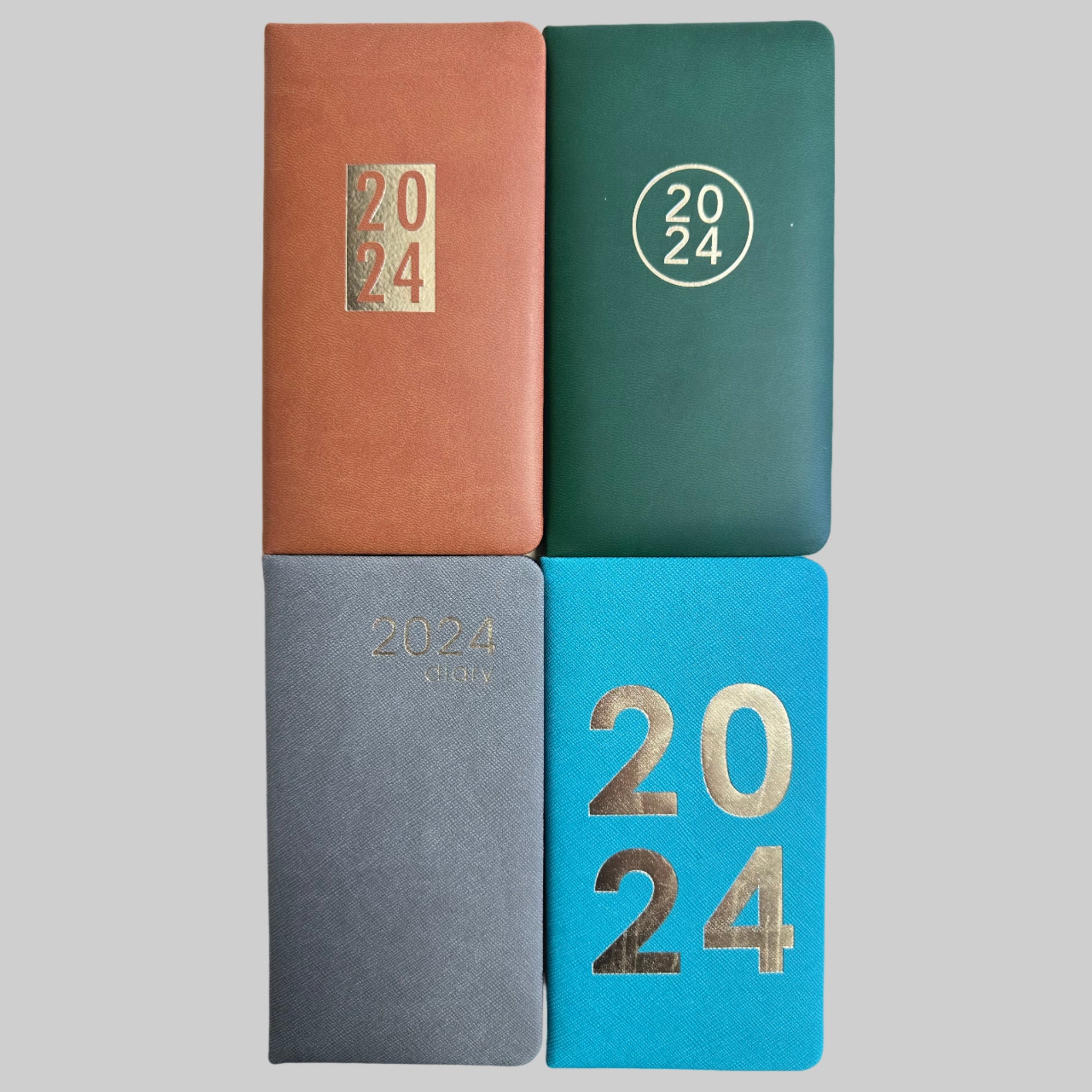 Beclen Harp 2024 Slim Week To View/WTV Personal Diary With Foil Fabric Cover