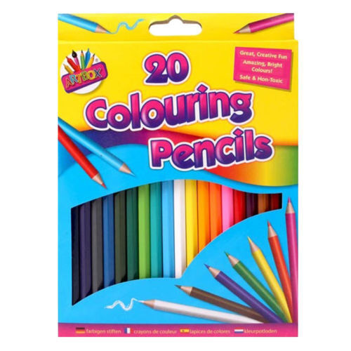 Beclen Harp 20 Kids Adult Full Bright Colouring Assorted Drawing Pencils Set  Art Craft School Stationery/ Non Toxic