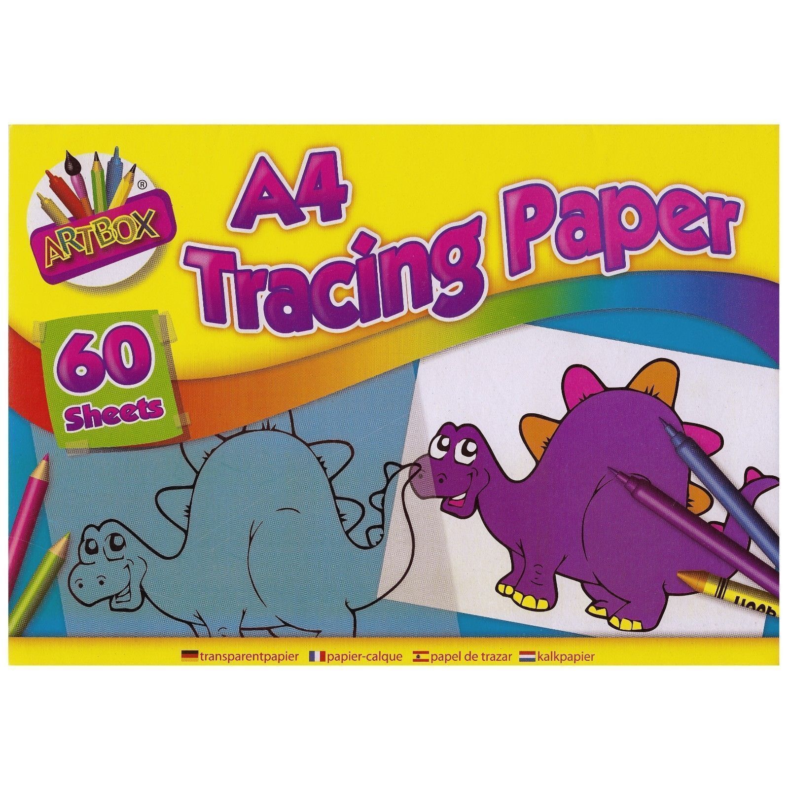 Beclen Harp 2 x 60 Sheets Art Tracing Paper Kids Art Colouring Drawing Copy School Pad UK
