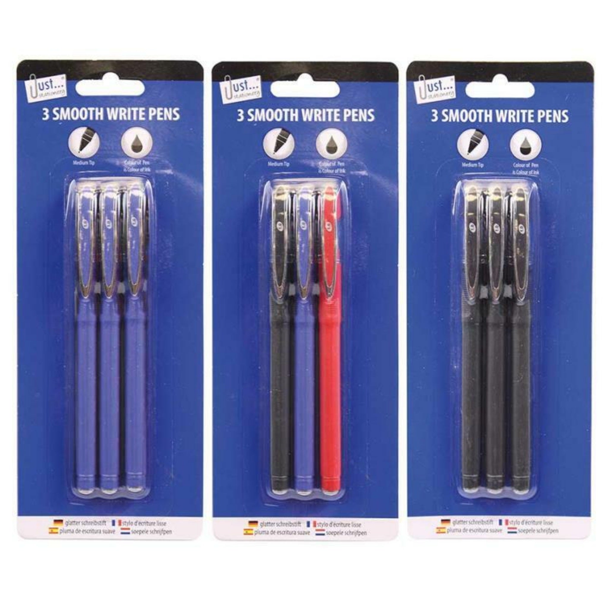 Beclen Harp 3 Luxury Smooth Write Pens Soft Handwriting Pen Markers Random School Adults