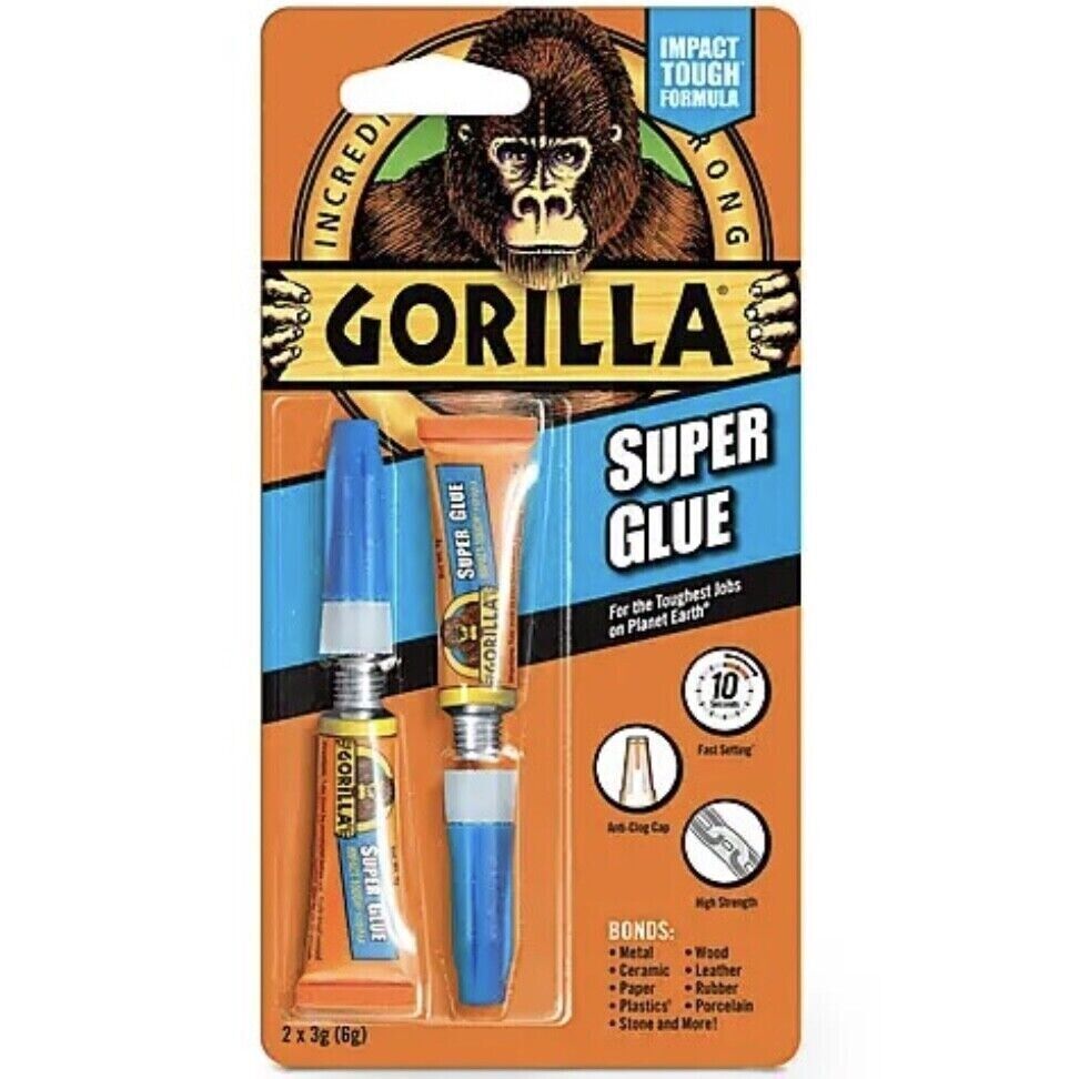 Beclen Harp GORILLA SUPER GLUE 3G Tubes Impact Tough Multiuse Strong Adhesive Fast Set