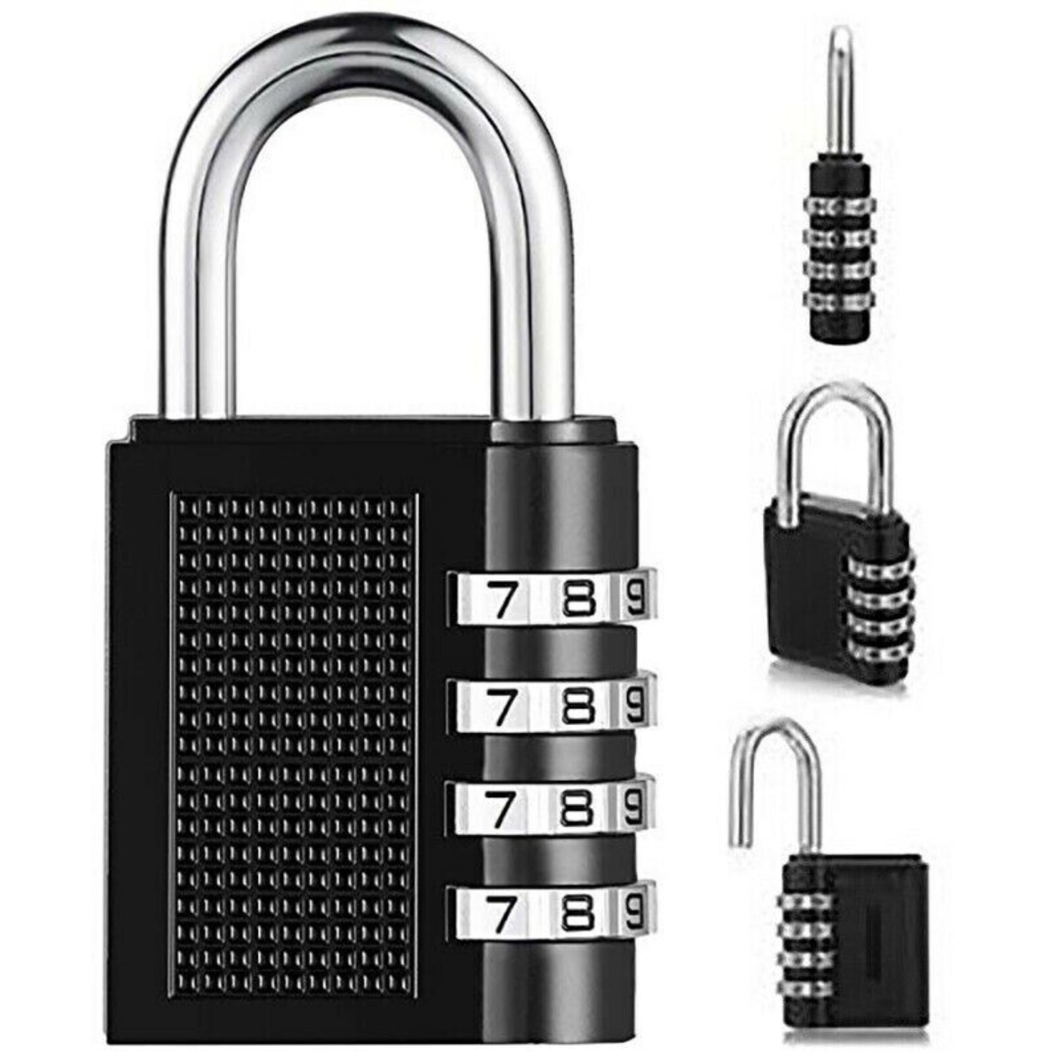 Beclen Harp 4 Digit Combination Lock Padlock Weatherproof For Locker Gym Bag Travel Suitcase